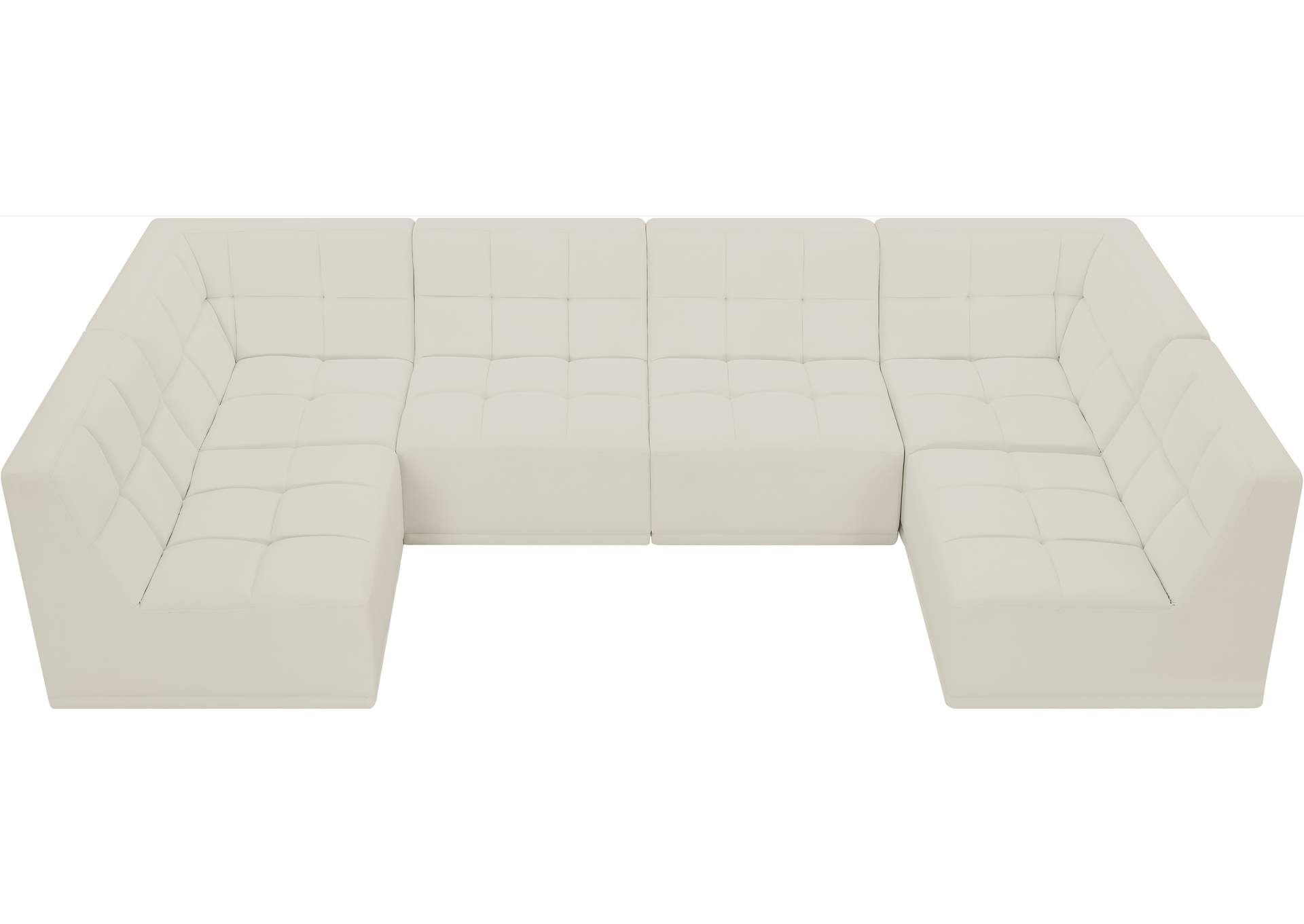 Relax Cream Velvet Modular Sectional,Meridian Furniture