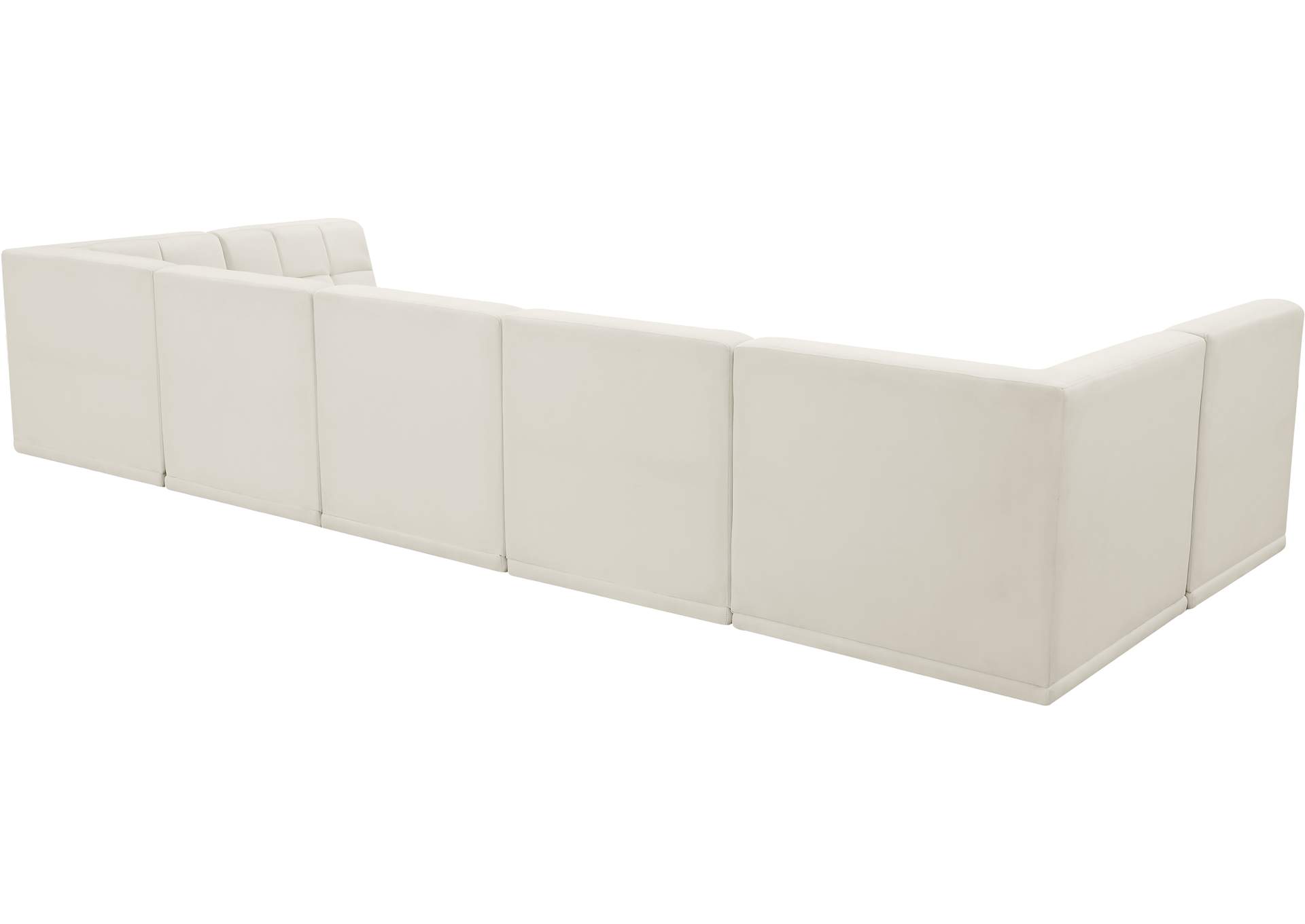 Relax Cream Velvet Modular Sectional,Meridian Furniture