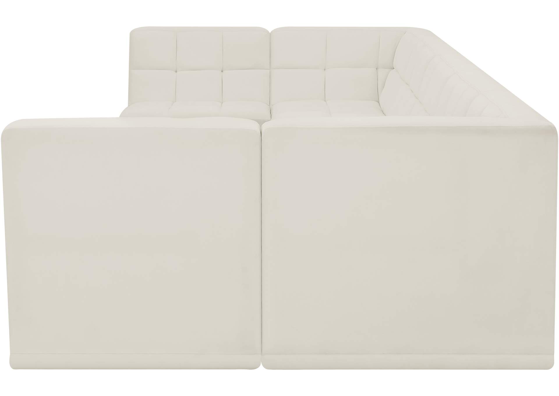 Relax Cream Velvet Modular Sectional,Meridian Furniture