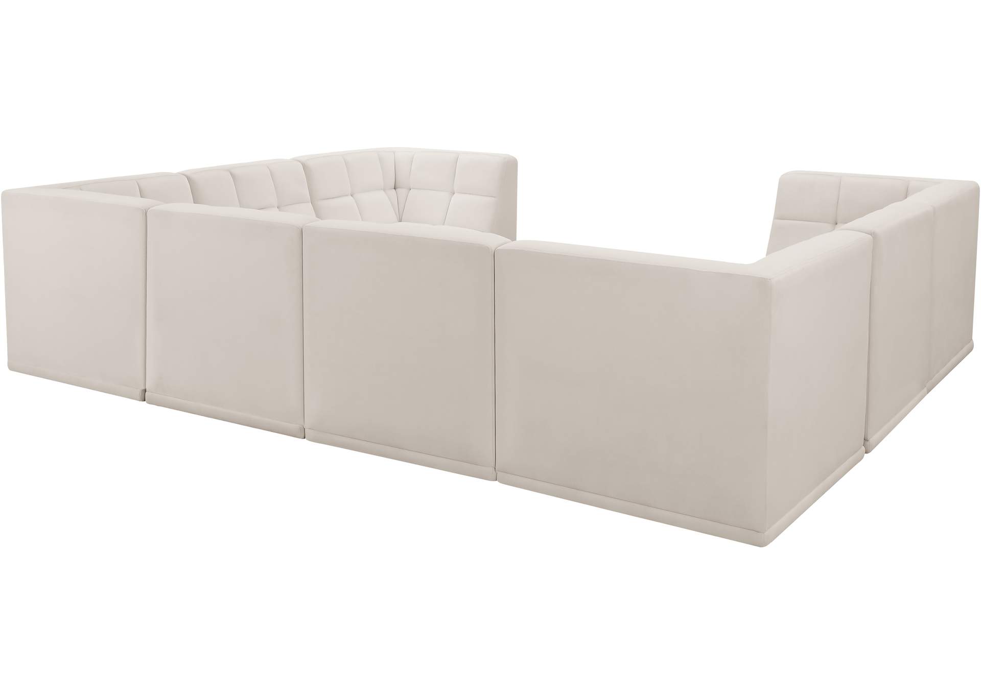 Relax Cream Velvet Modular Sectional,Meridian Furniture