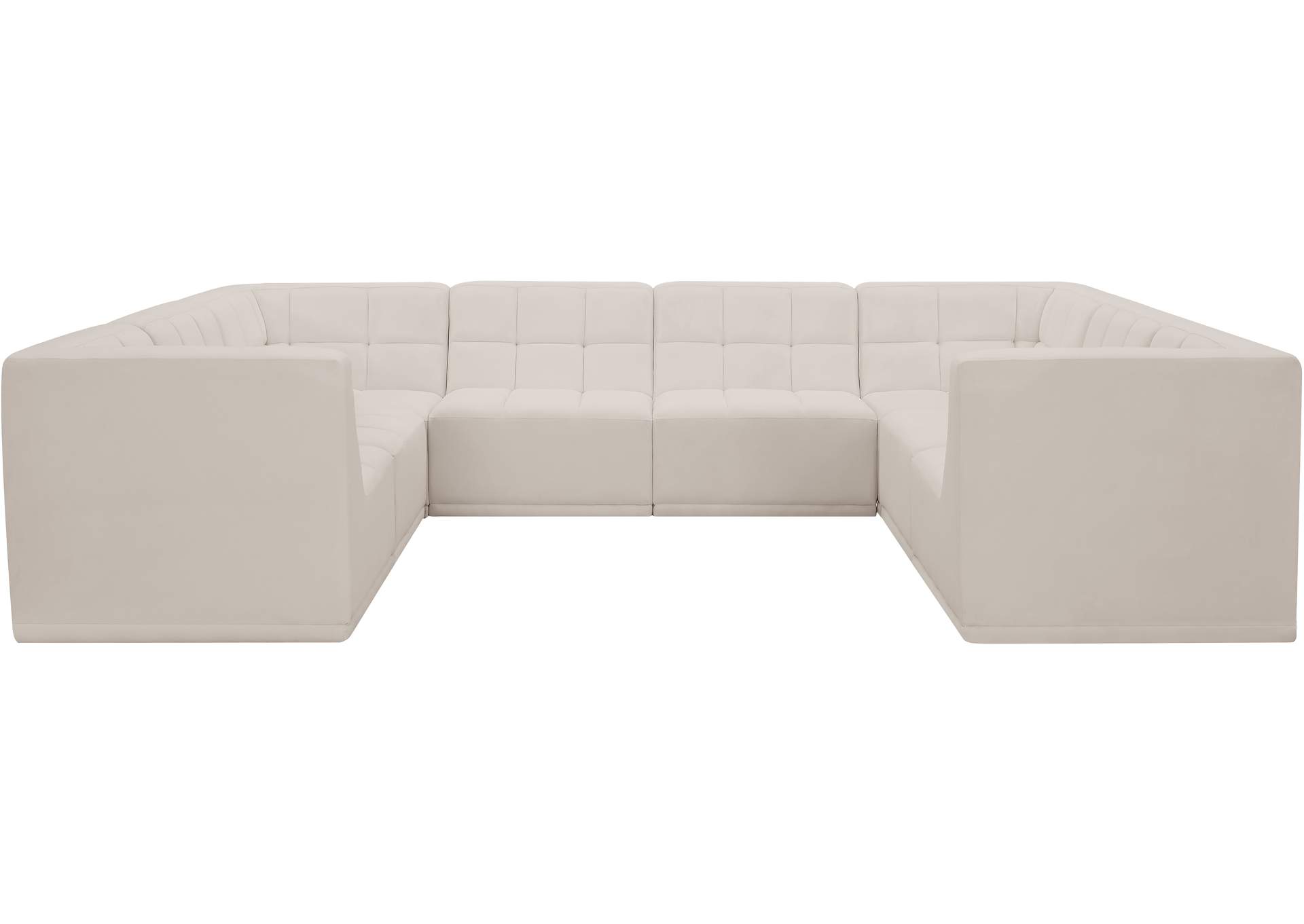 Relax Cream Velvet Modular Sectional,Meridian Furniture