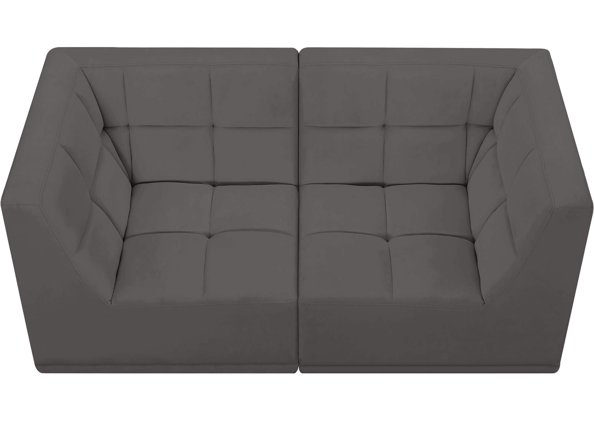 Relax Grey Velvet Modular Sofa,Meridian Furniture