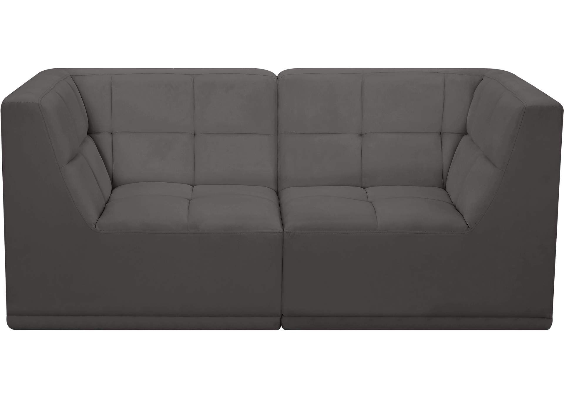 Relax Grey Velvet Modular Sofa,Meridian Furniture