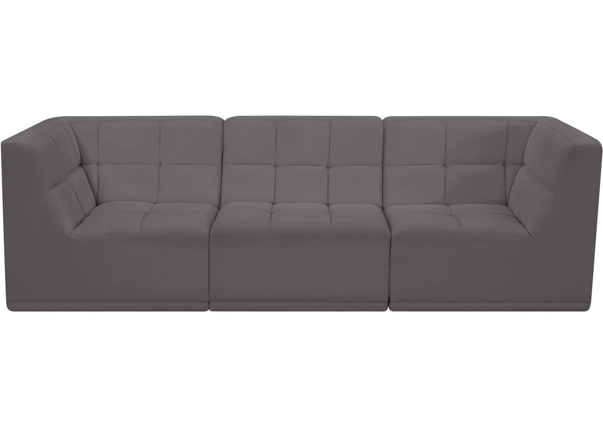 Relax Grey Velvet Modular Sofa,Meridian Furniture