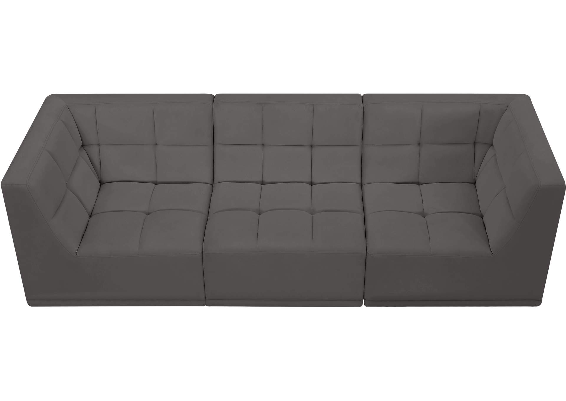 Relax Grey Velvet Modular Sofa,Meridian Furniture