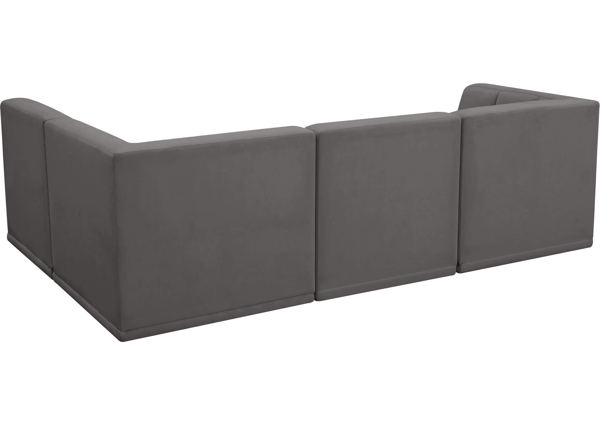 Relax Grey Velvet Modular Sectional,Meridian Furniture