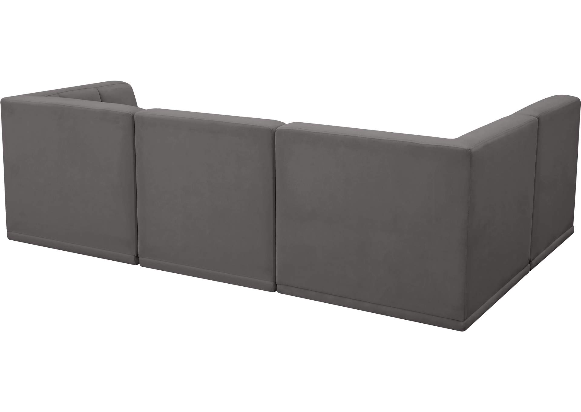 Relax Grey Velvet Modular Sectional,Meridian Furniture