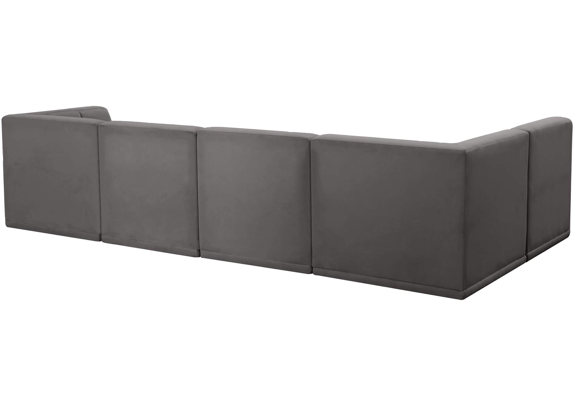 Relax Grey Velvet Modular Sectional,Meridian Furniture