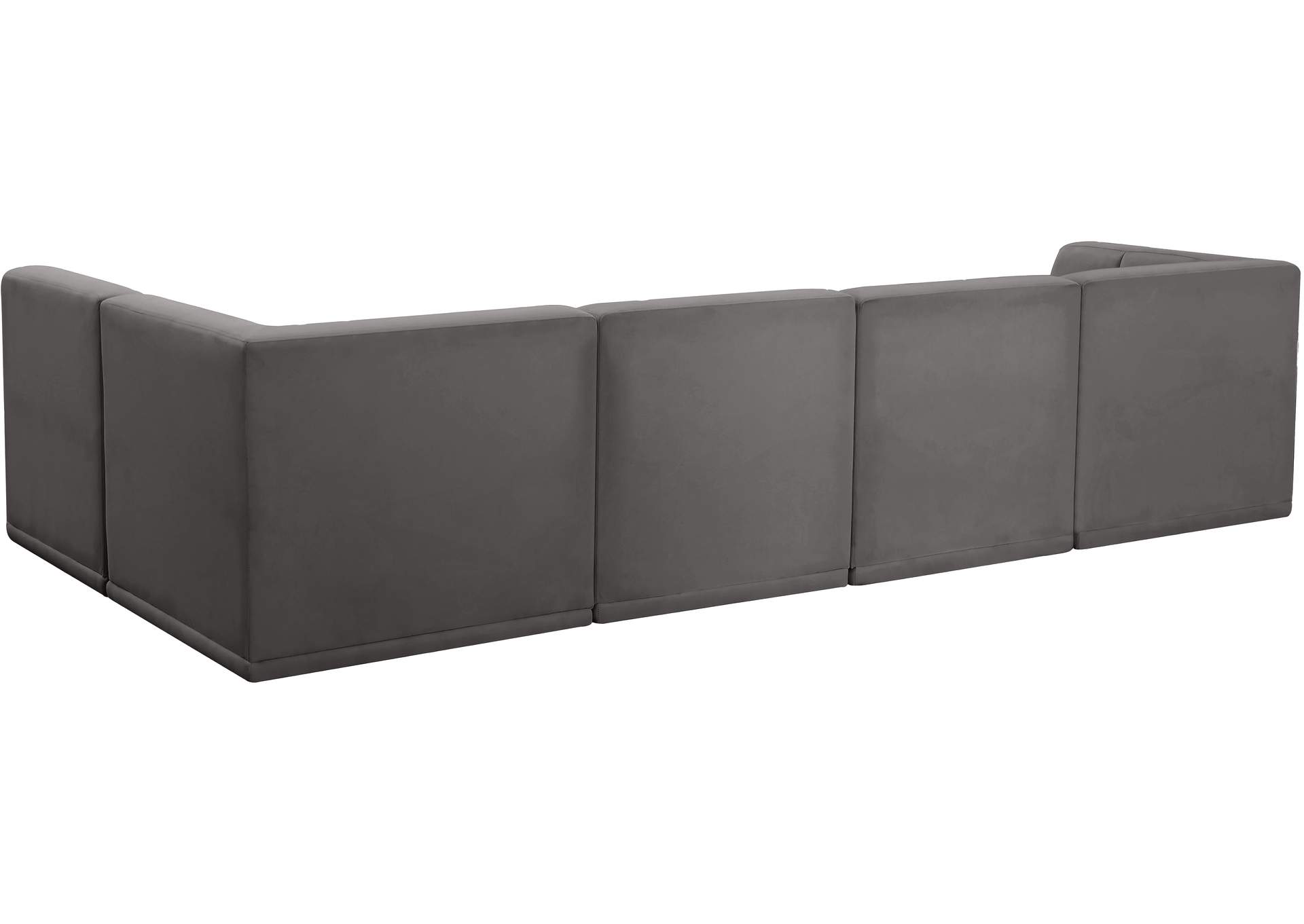 Relax Grey Velvet Modular Sectional,Meridian Furniture