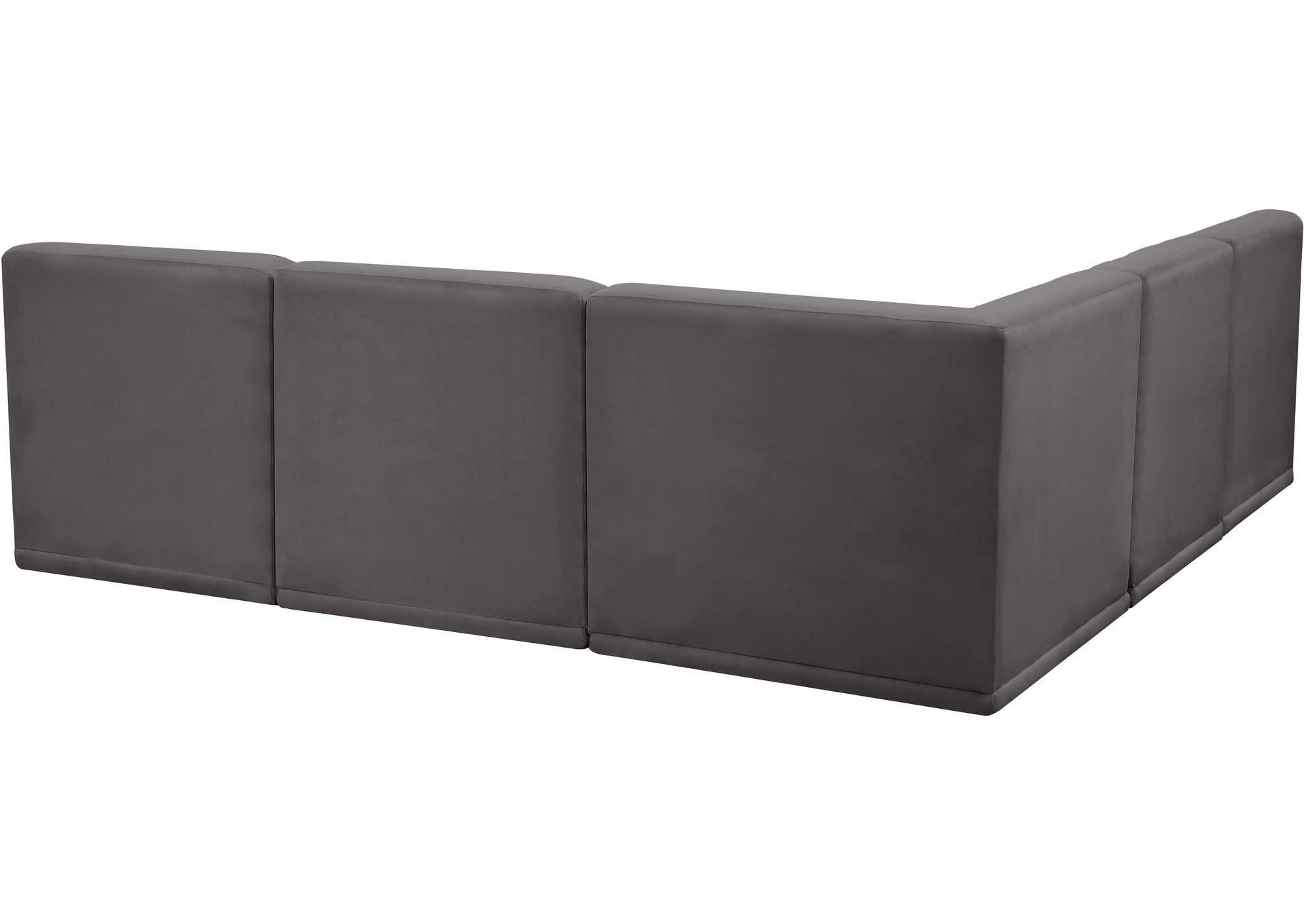 Relax Grey Velvet Modular Sectional,Meridian Furniture