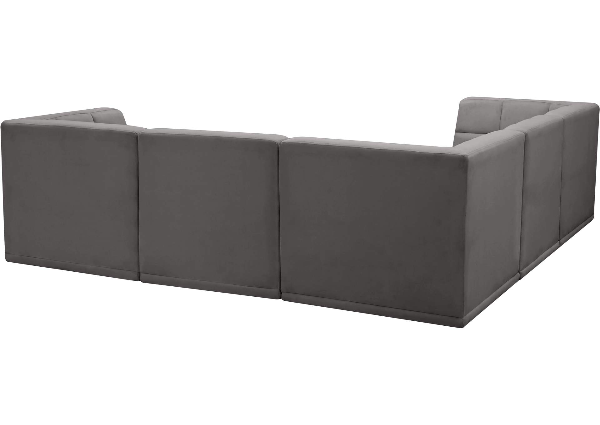 Relax Grey Velvet Modular Sectional,Meridian Furniture