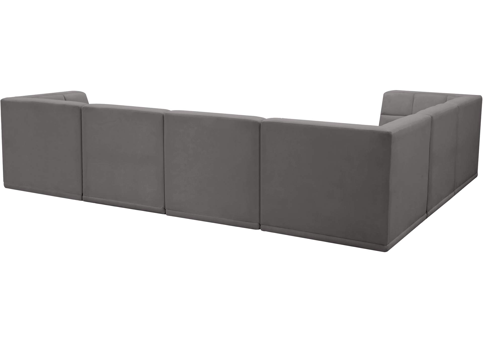 Relax Grey Velvet Modular Sectional,Meridian Furniture