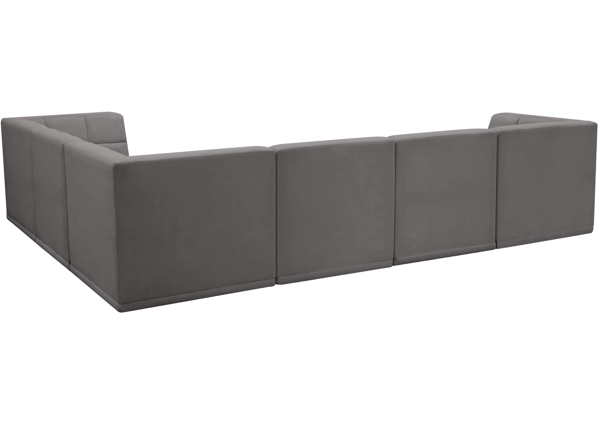 Relax Grey Velvet Modular Sectional,Meridian Furniture