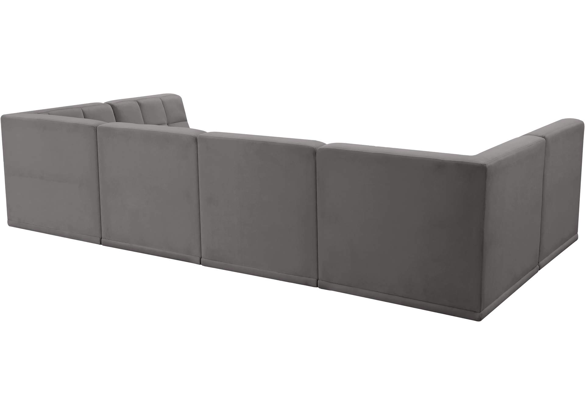 Relax Grey Velvet Modular Sectional,Meridian Furniture