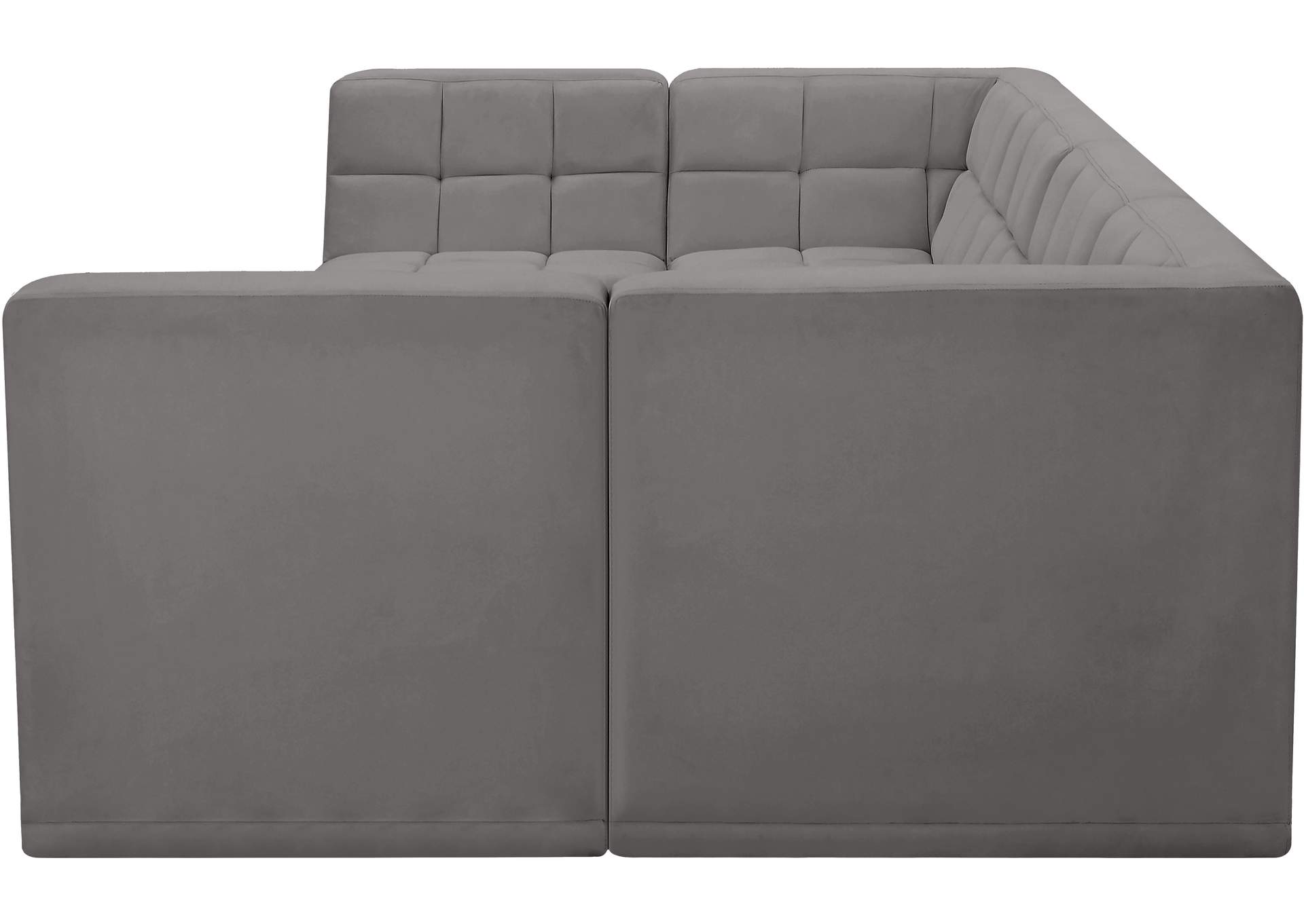 Relax Grey Velvet Modular Sectional,Meridian Furniture