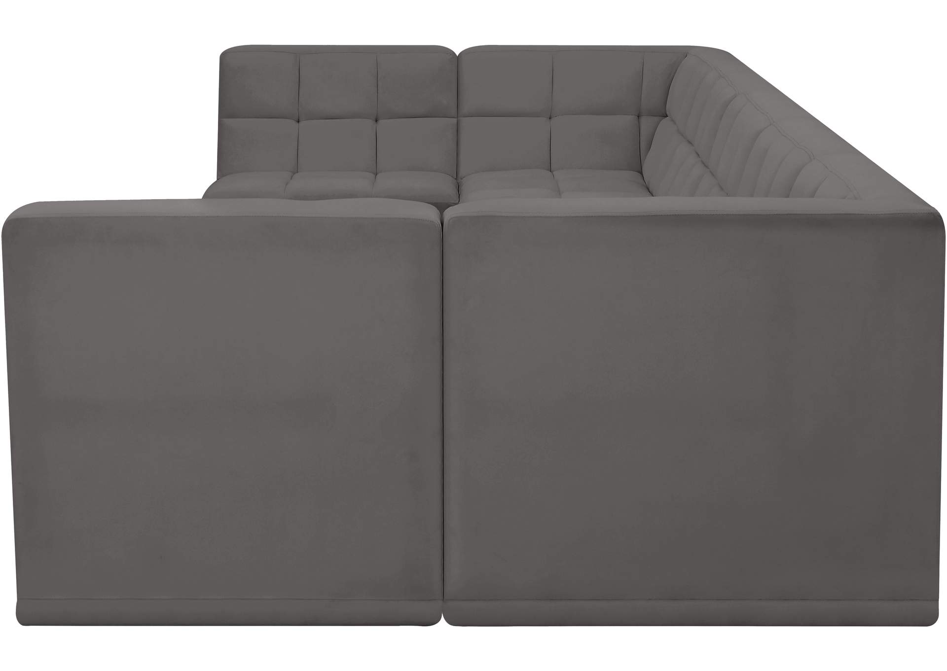 Relax Grey Velvet Modular Sectional,Meridian Furniture