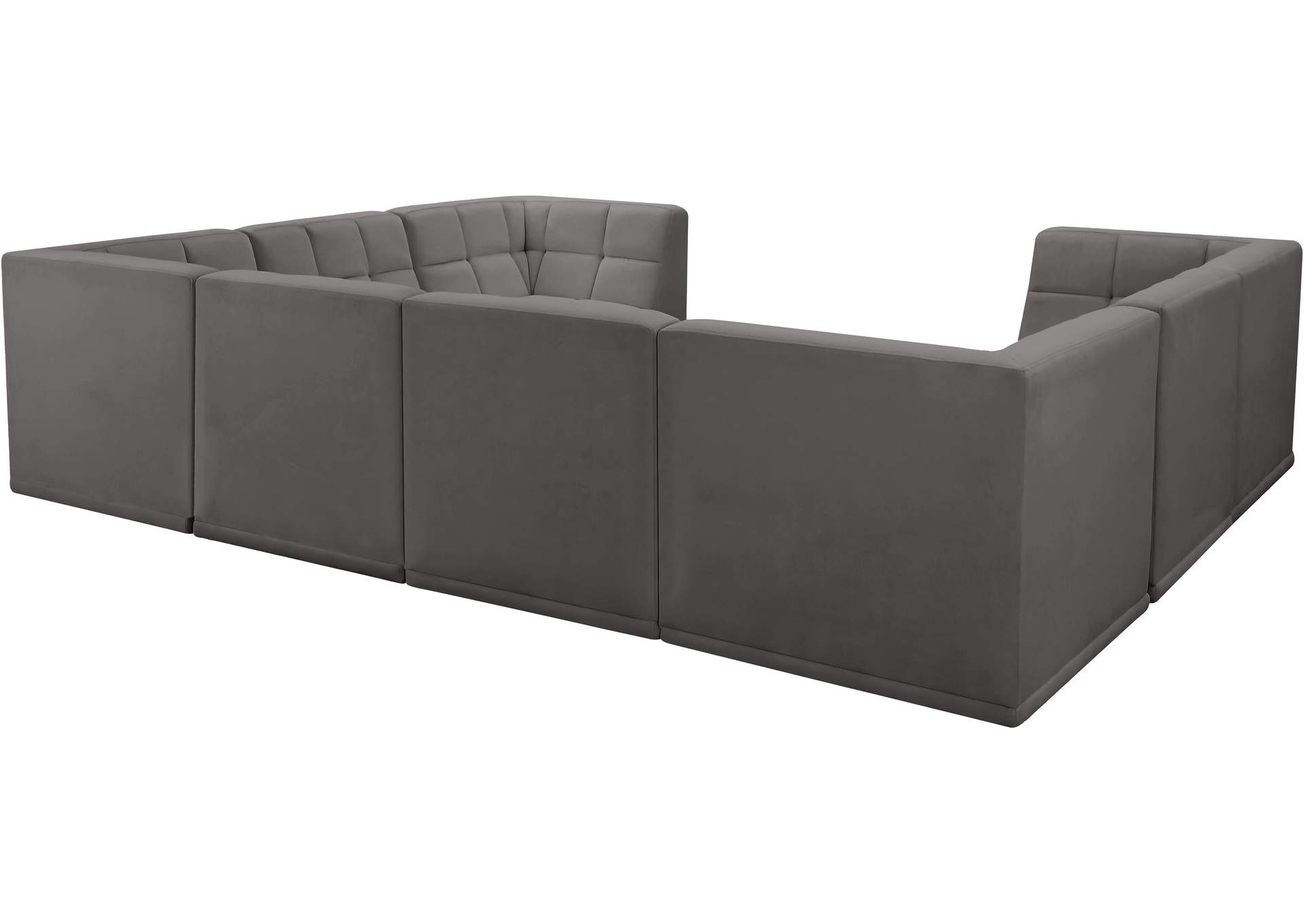 Relax Grey Velvet Modular Sectional,Meridian Furniture