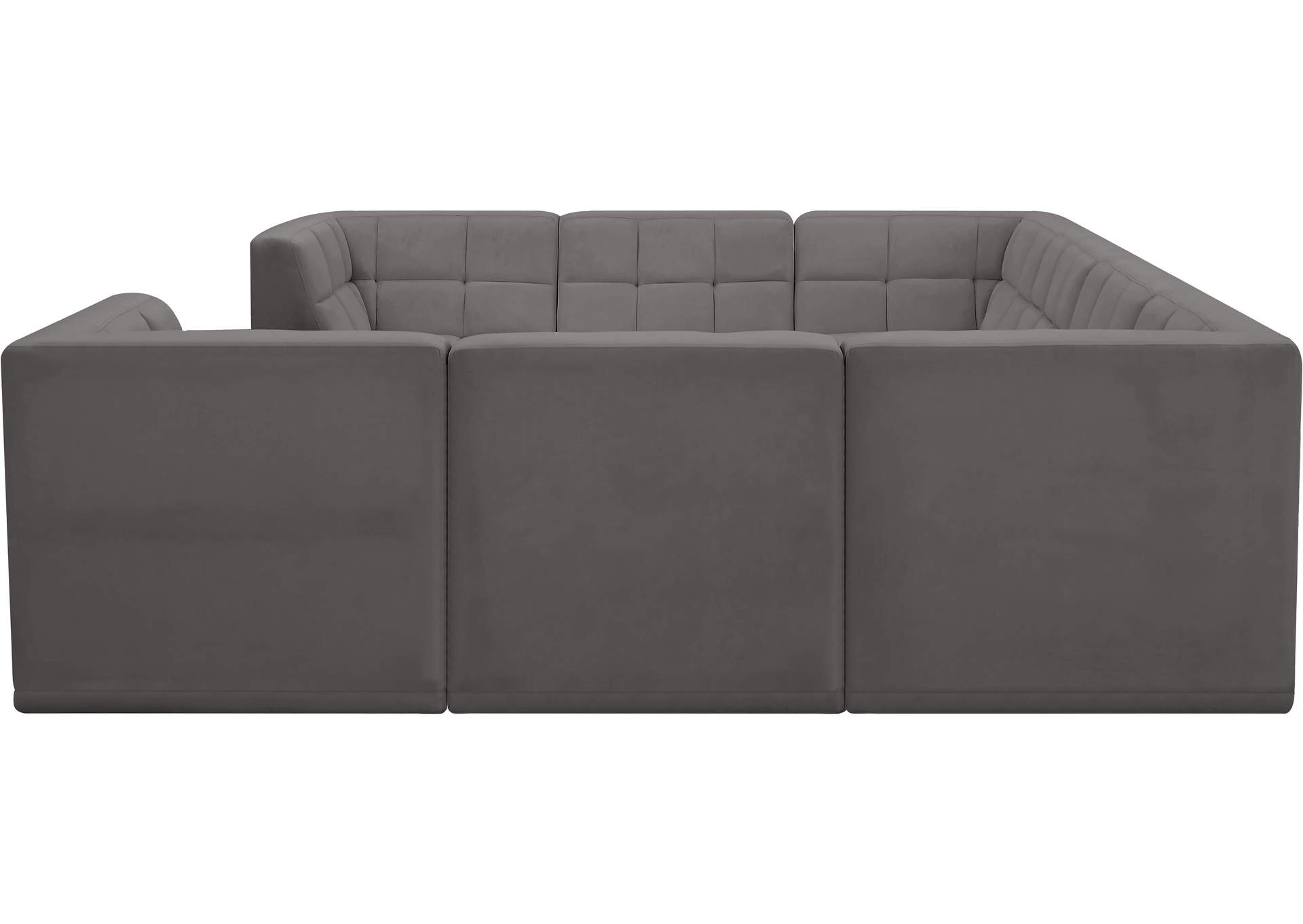 Relax Grey Velvet Modular Sectional,Meridian Furniture