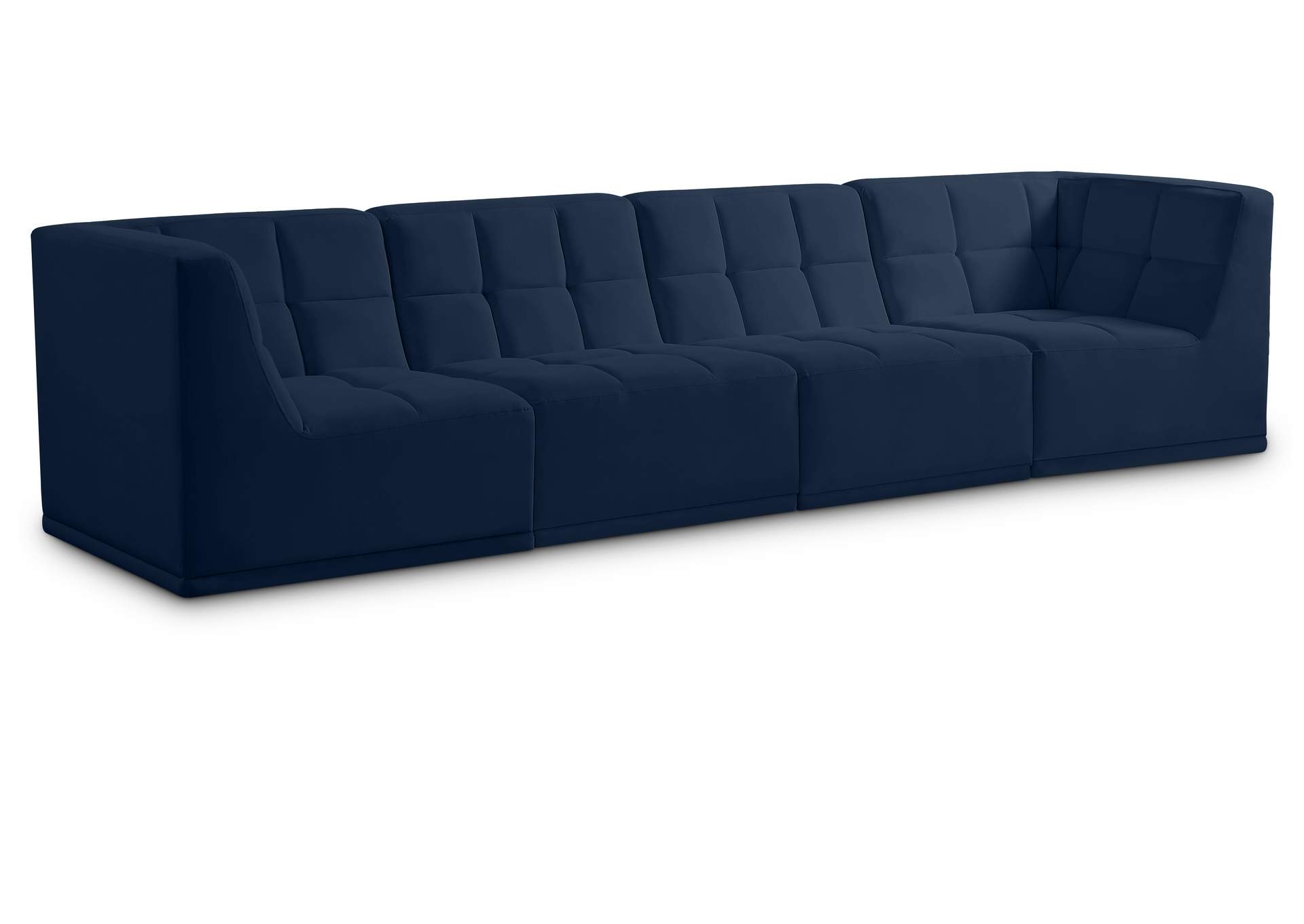 Relax Navy Velvet Modular Sofa,Meridian Furniture