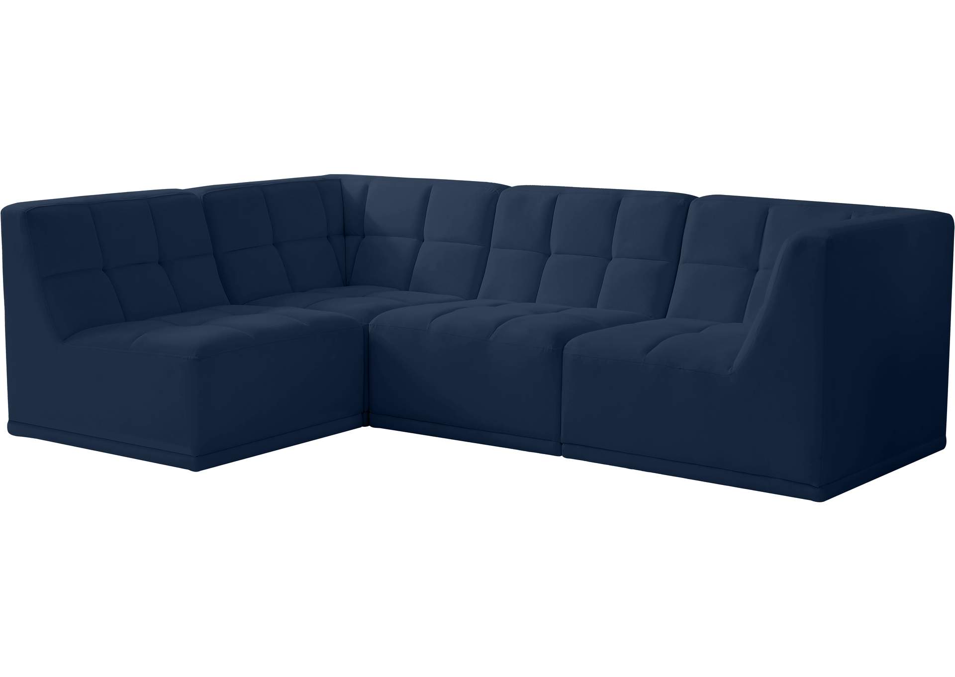 Relax Navy Velvet Modular Sectional,Meridian Furniture