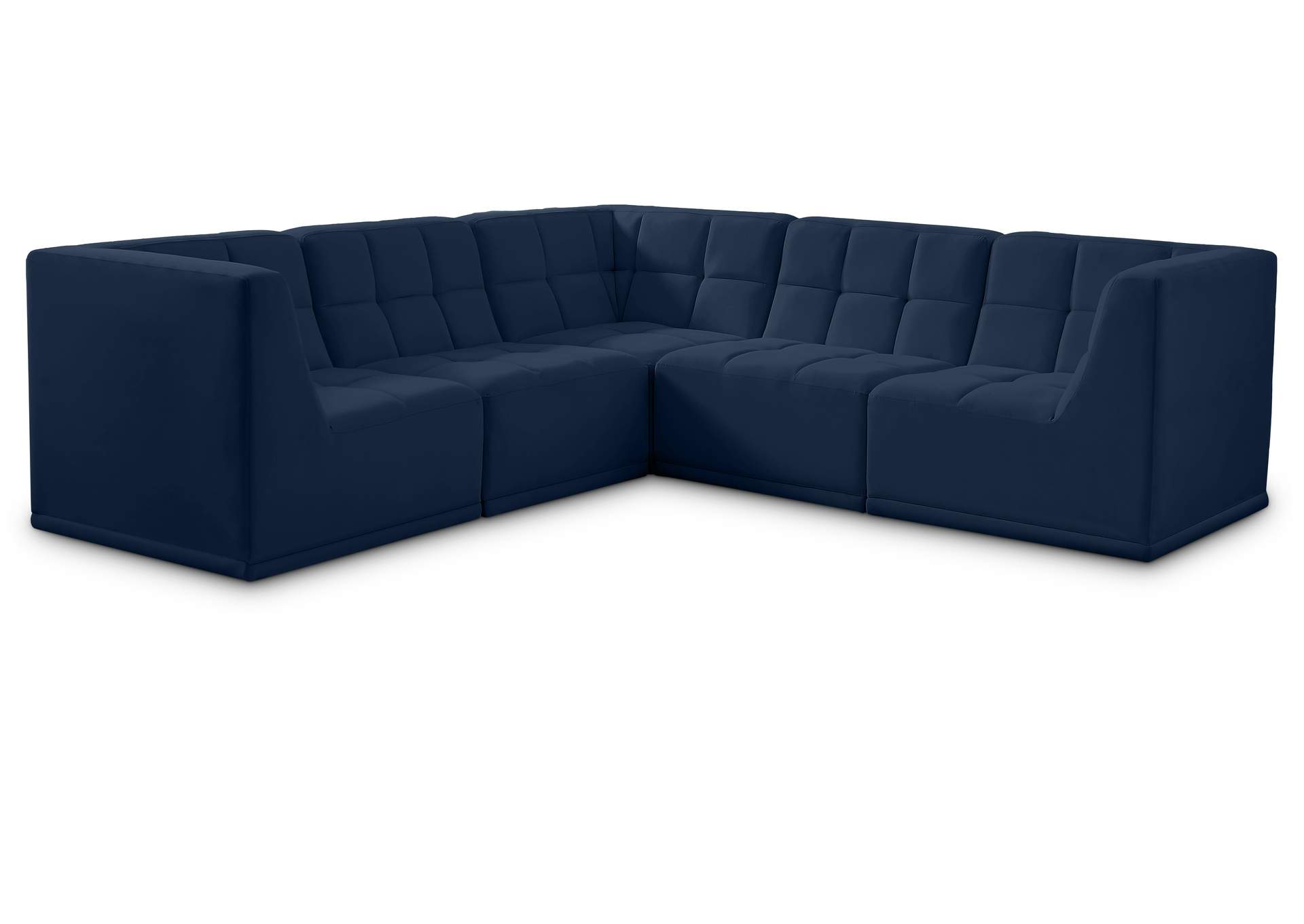 Relax Navy Velvet Modular Sectional,Meridian Furniture