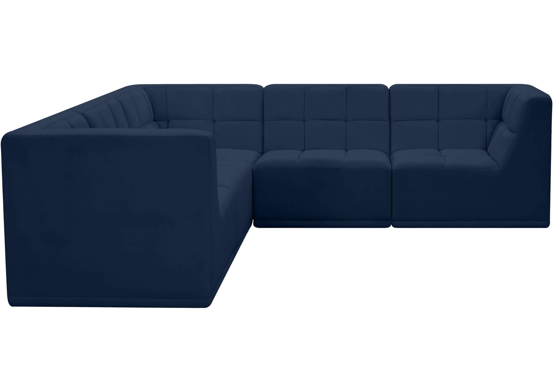 Relax Navy Velvet Modular Sectional,Meridian Furniture