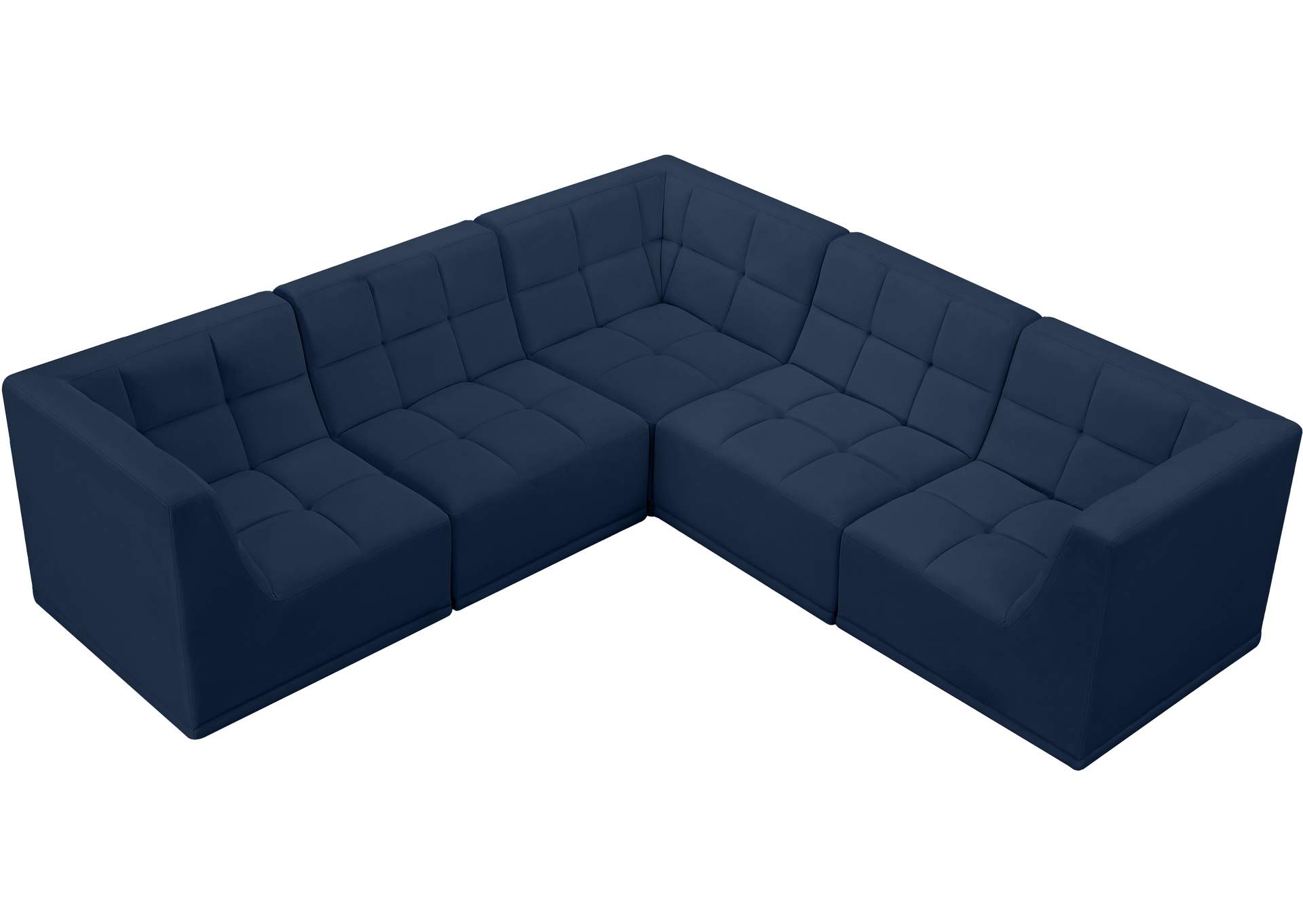 Relax Navy Velvet Modular Sectional,Meridian Furniture