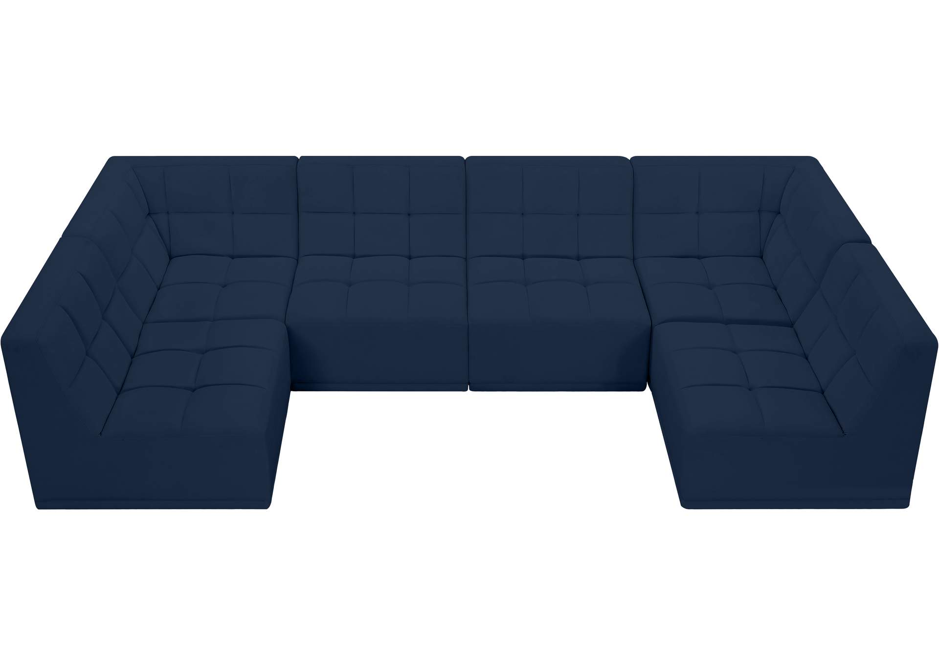 Relax Navy Velvet Modular Sectional,Meridian Furniture