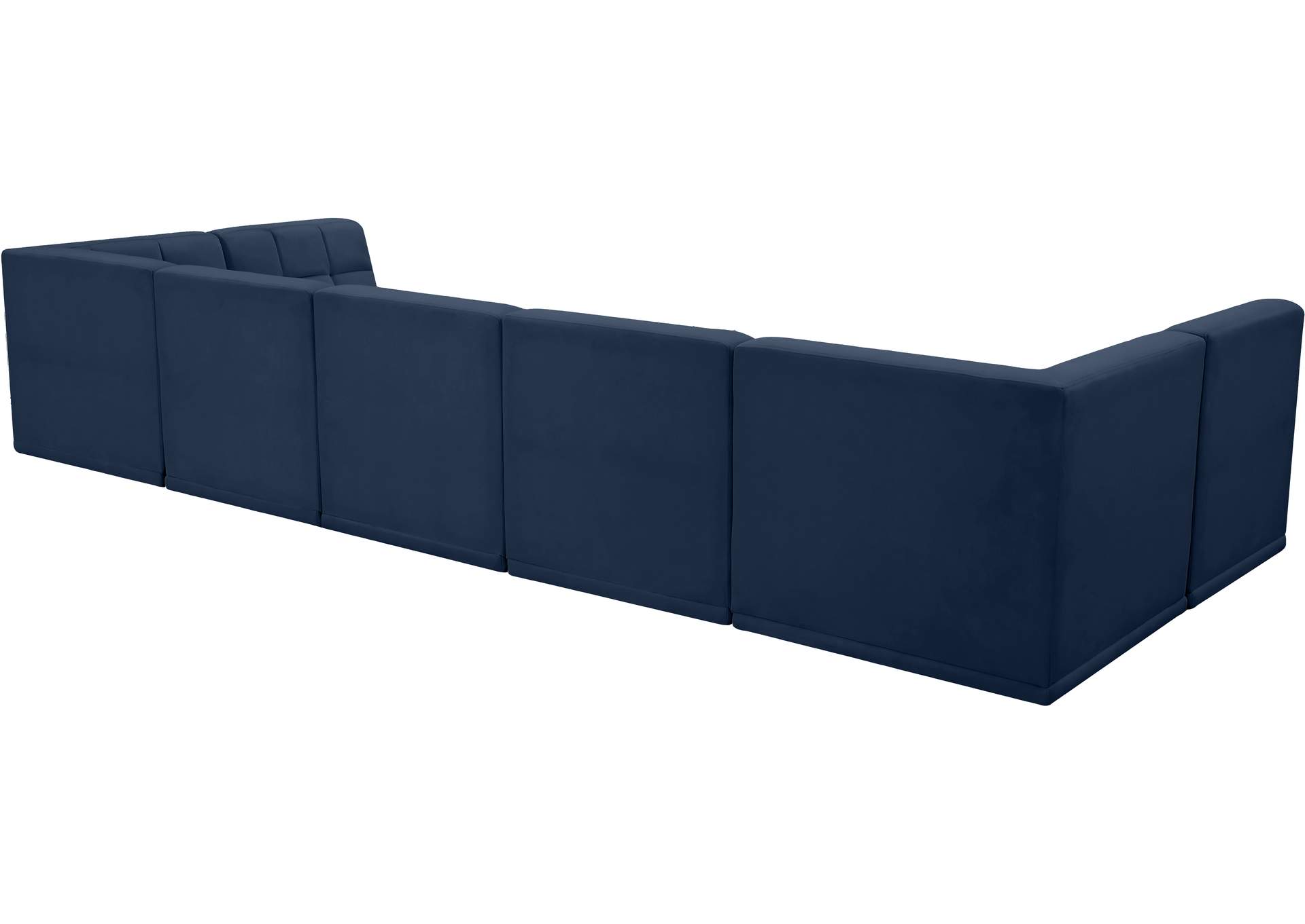 Relax Navy Velvet Modular Sectional,Meridian Furniture