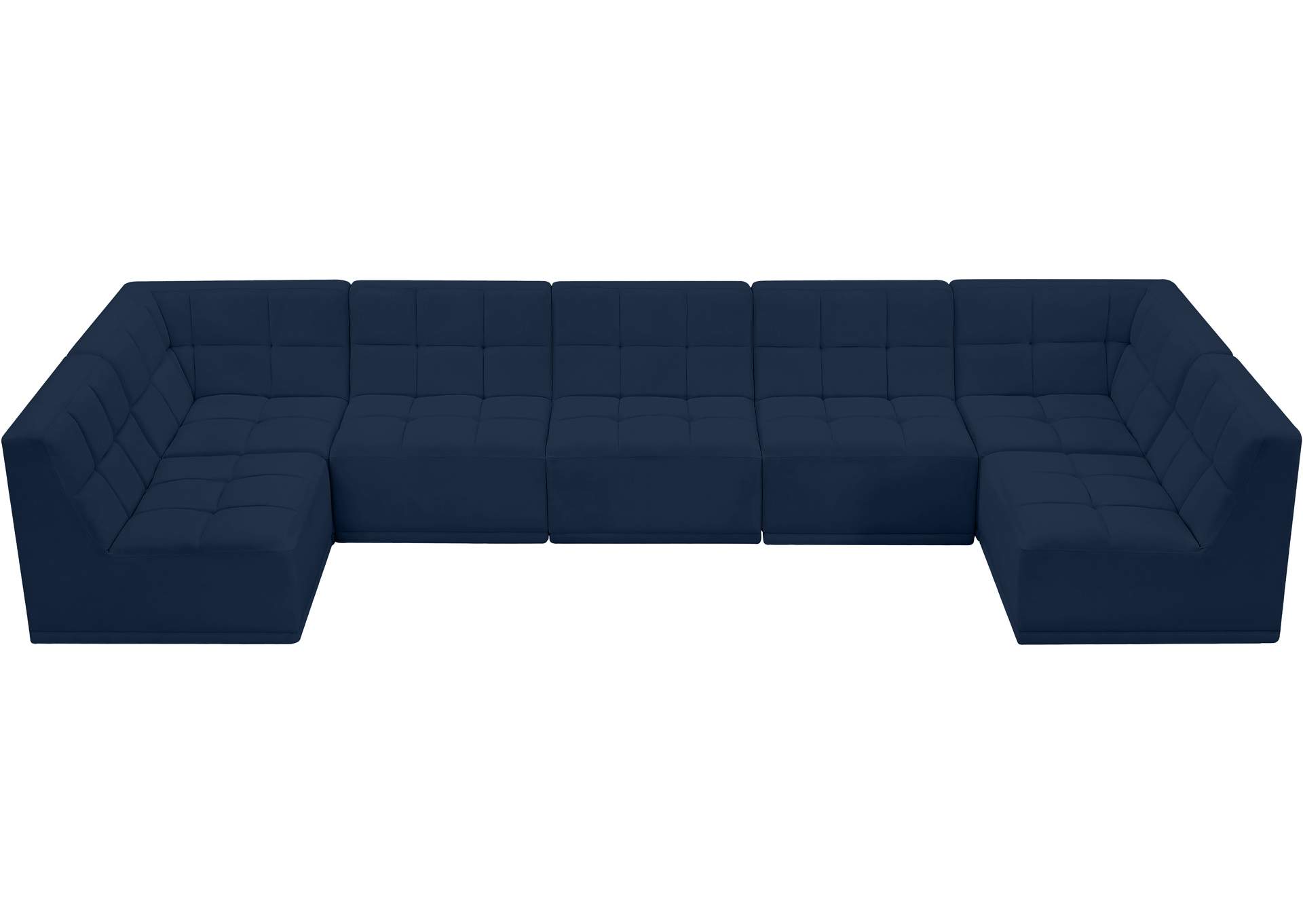 Relax Navy Velvet Modular Sectional,Meridian Furniture