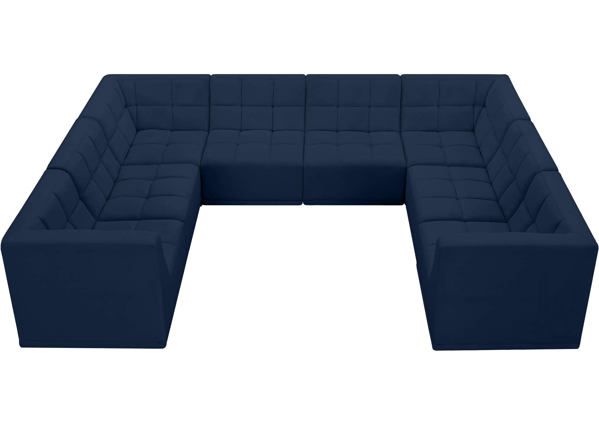 Relax Navy Velvet Modular Sectional,Meridian Furniture