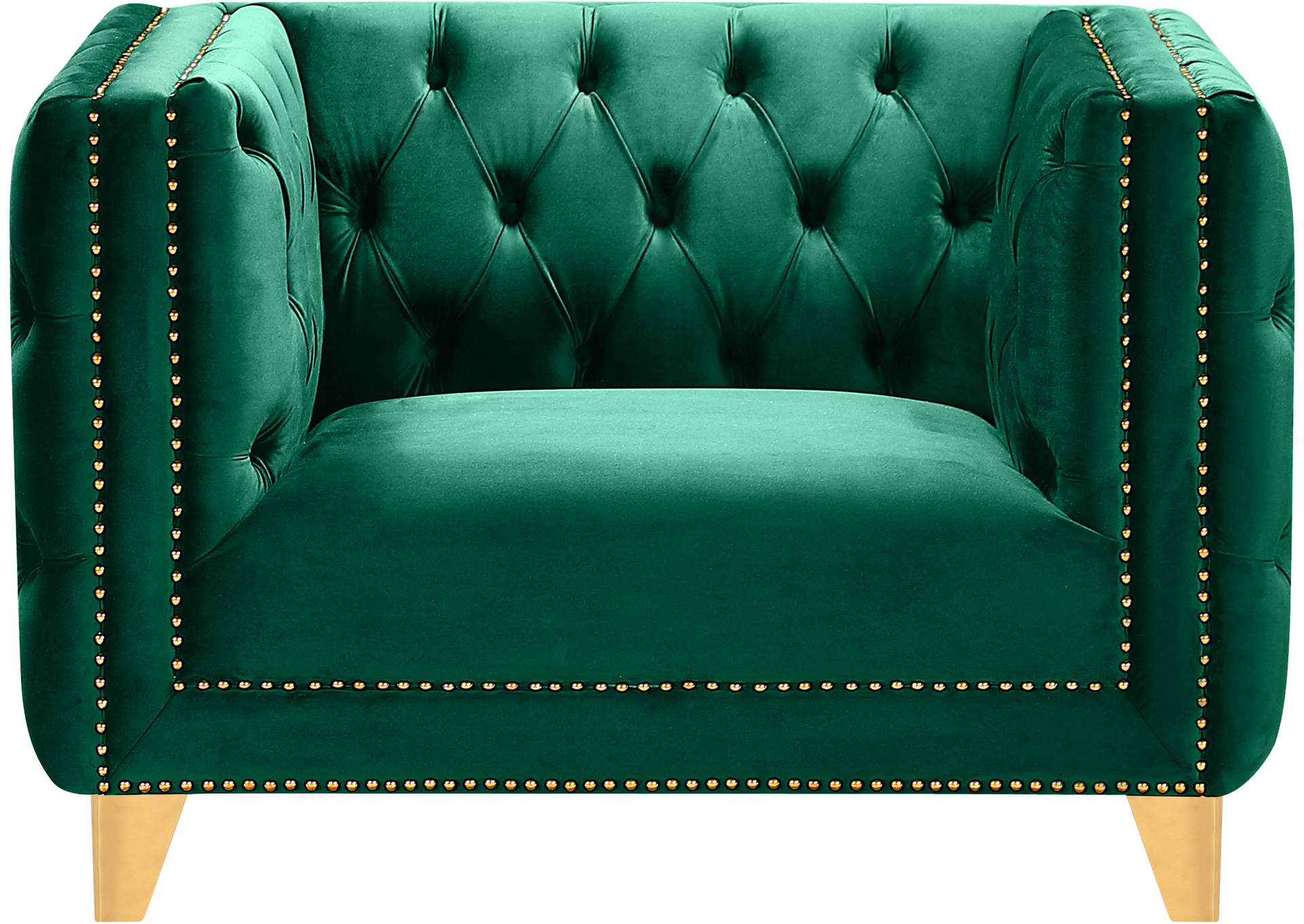 Michelle Green Velvet Chair,Meridian Furniture