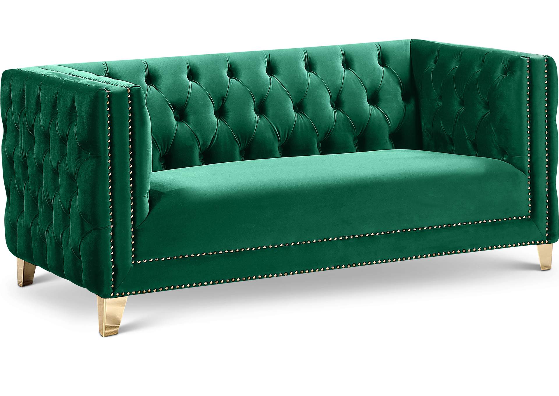 Michelle Green Velvet Loveseat,Meridian Furniture