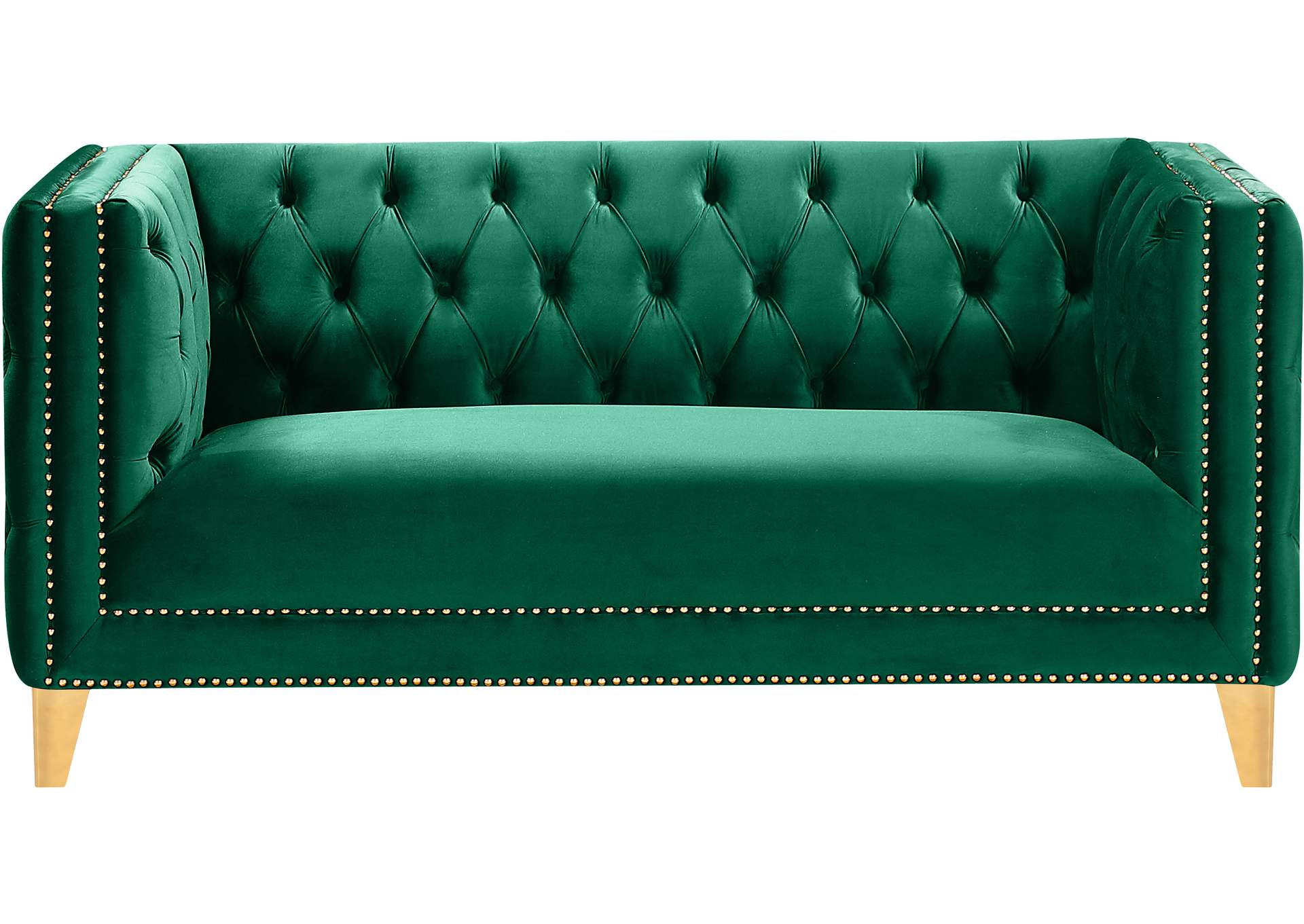 Michelle Green Velvet Loveseat,Meridian Furniture