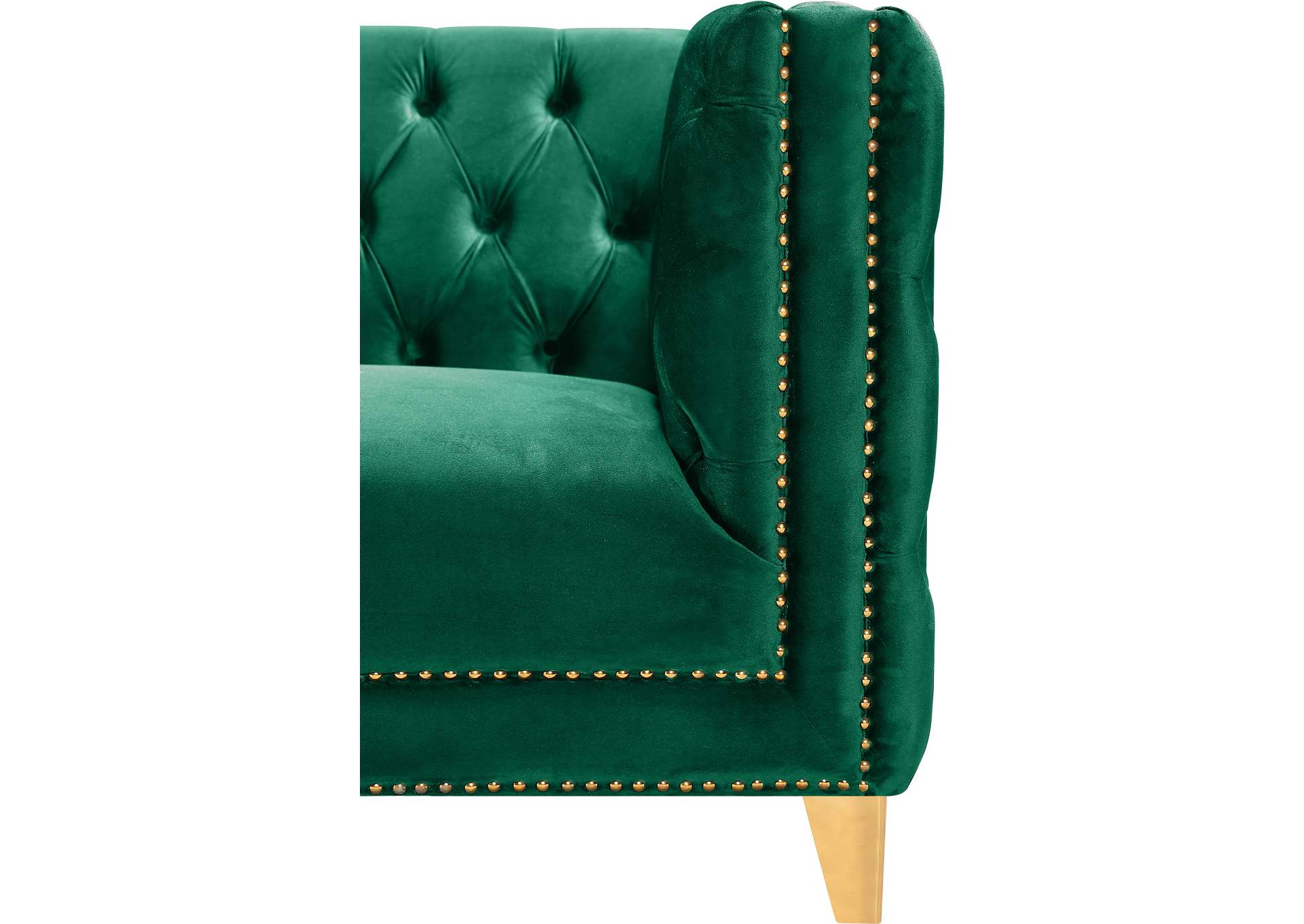 Michelle Green Velvet Loveseat,Meridian Furniture