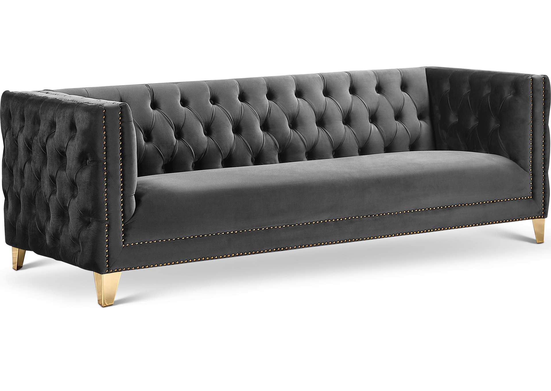 Michelle Grey Velvet Sofa,Meridian Furniture