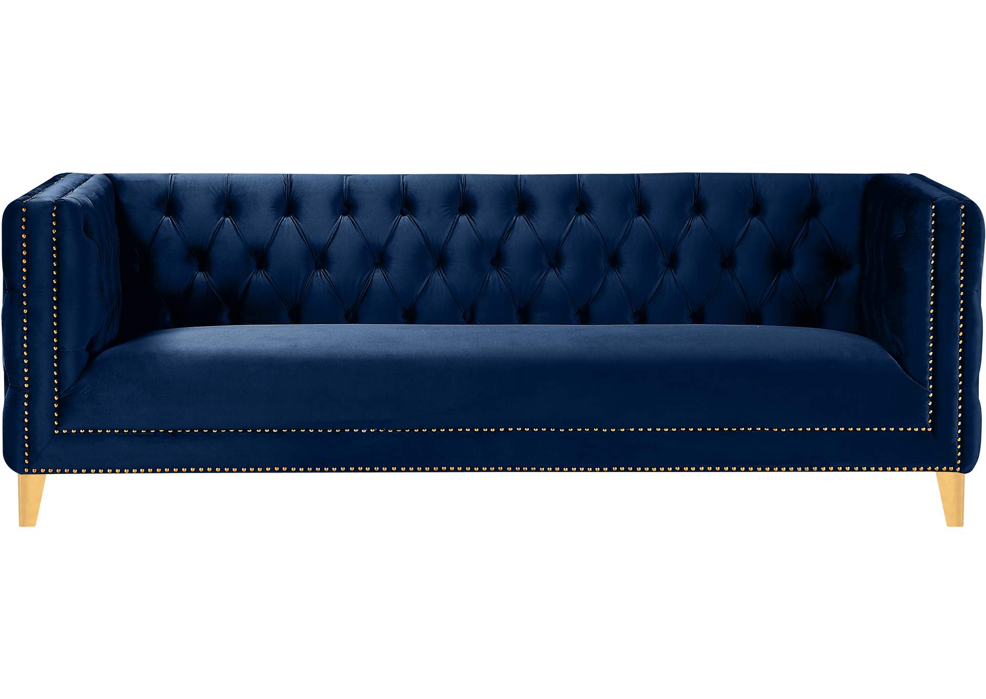 Michelle Navy Velvet Sofa,Meridian Furniture