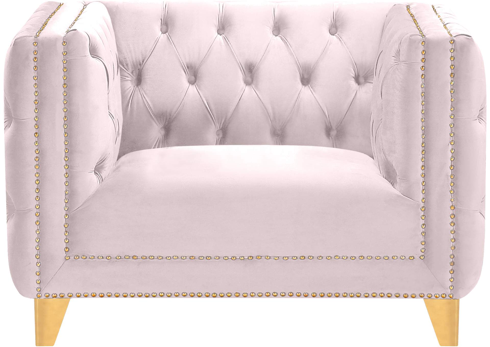 Michelle Pink Velvet Chair,Meridian Furniture