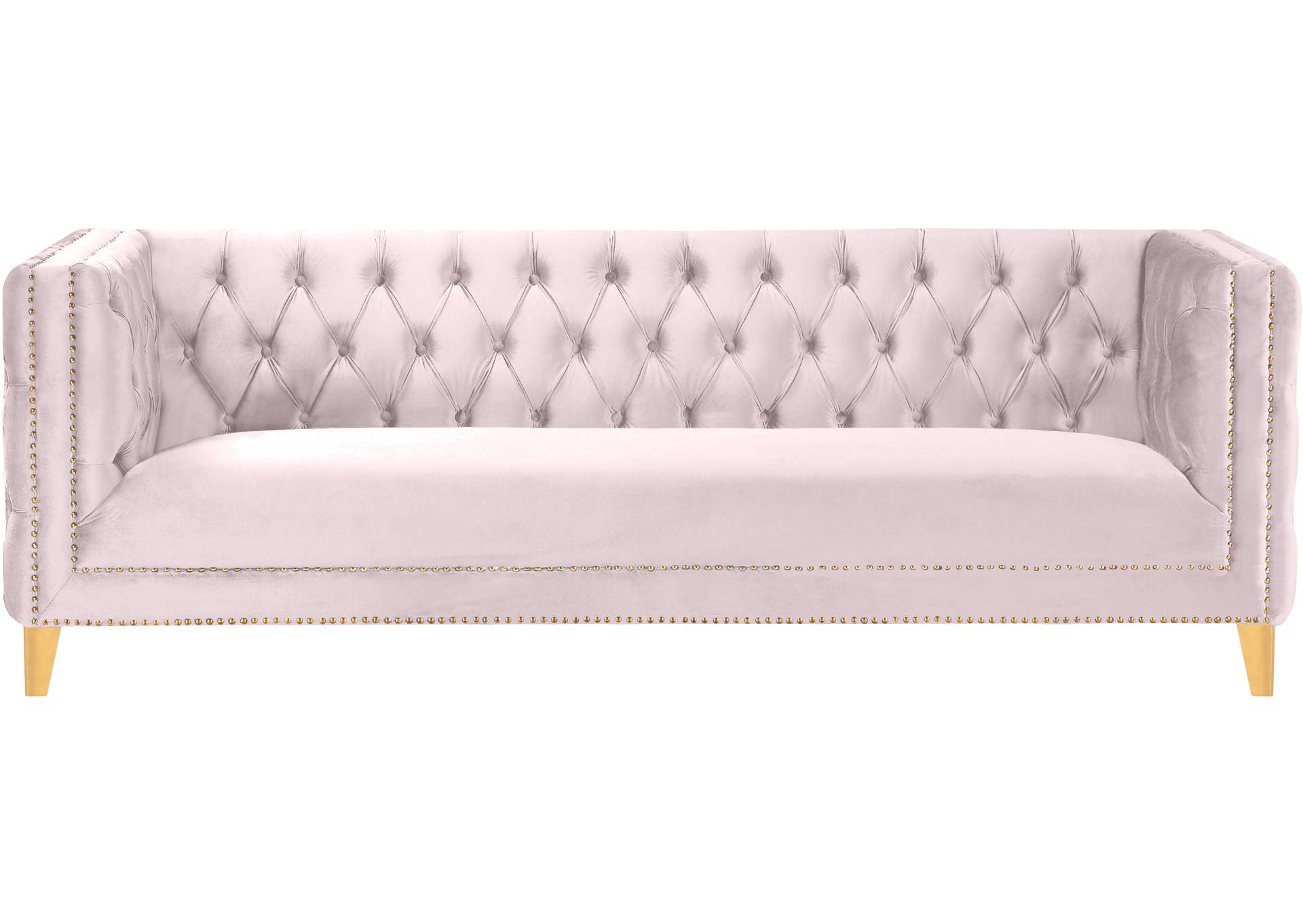 Michelle Pink Velvet Sofa,Meridian Furniture