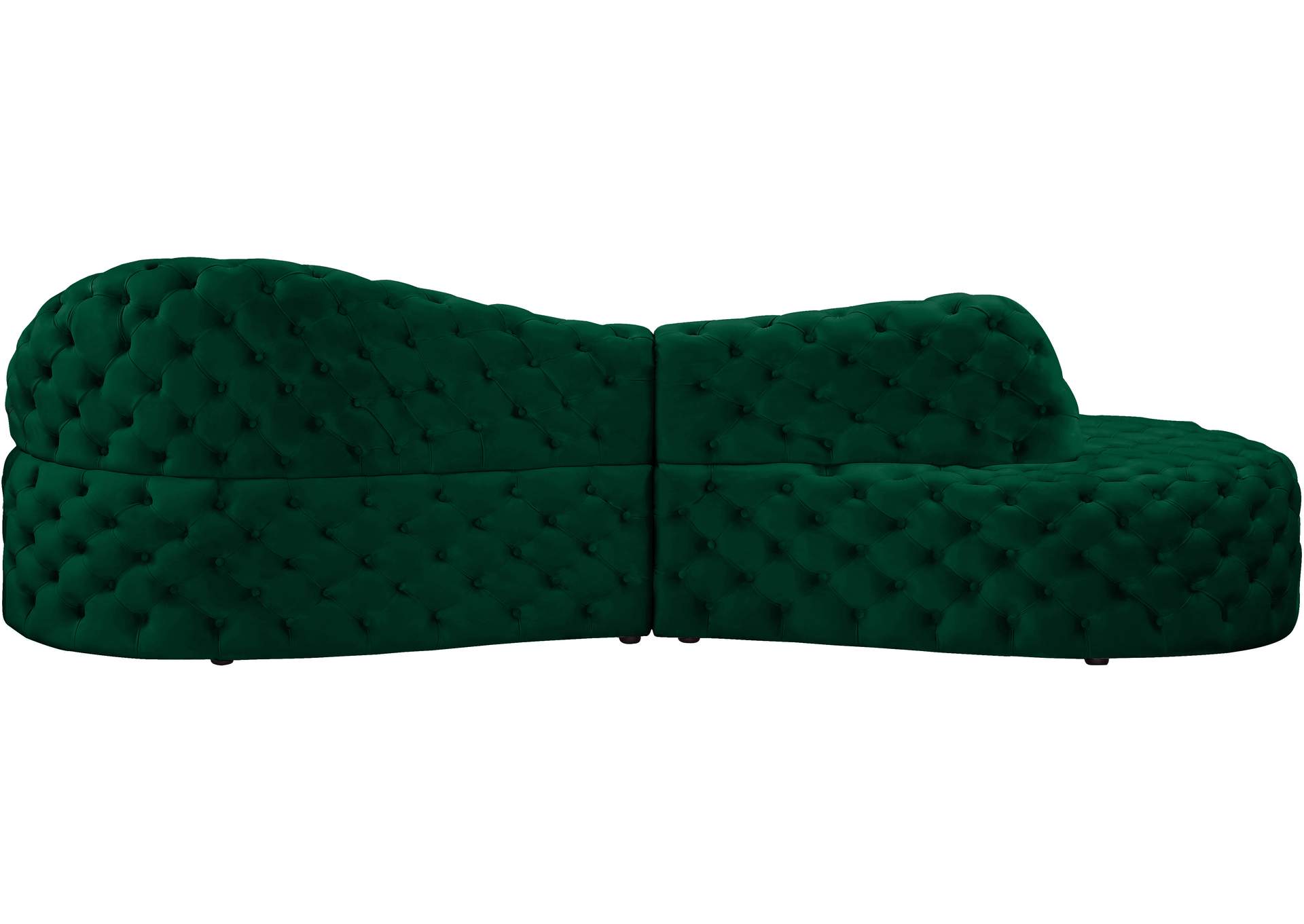 Royal Green Velvet 2 Piece Sectional,Meridian Furniture