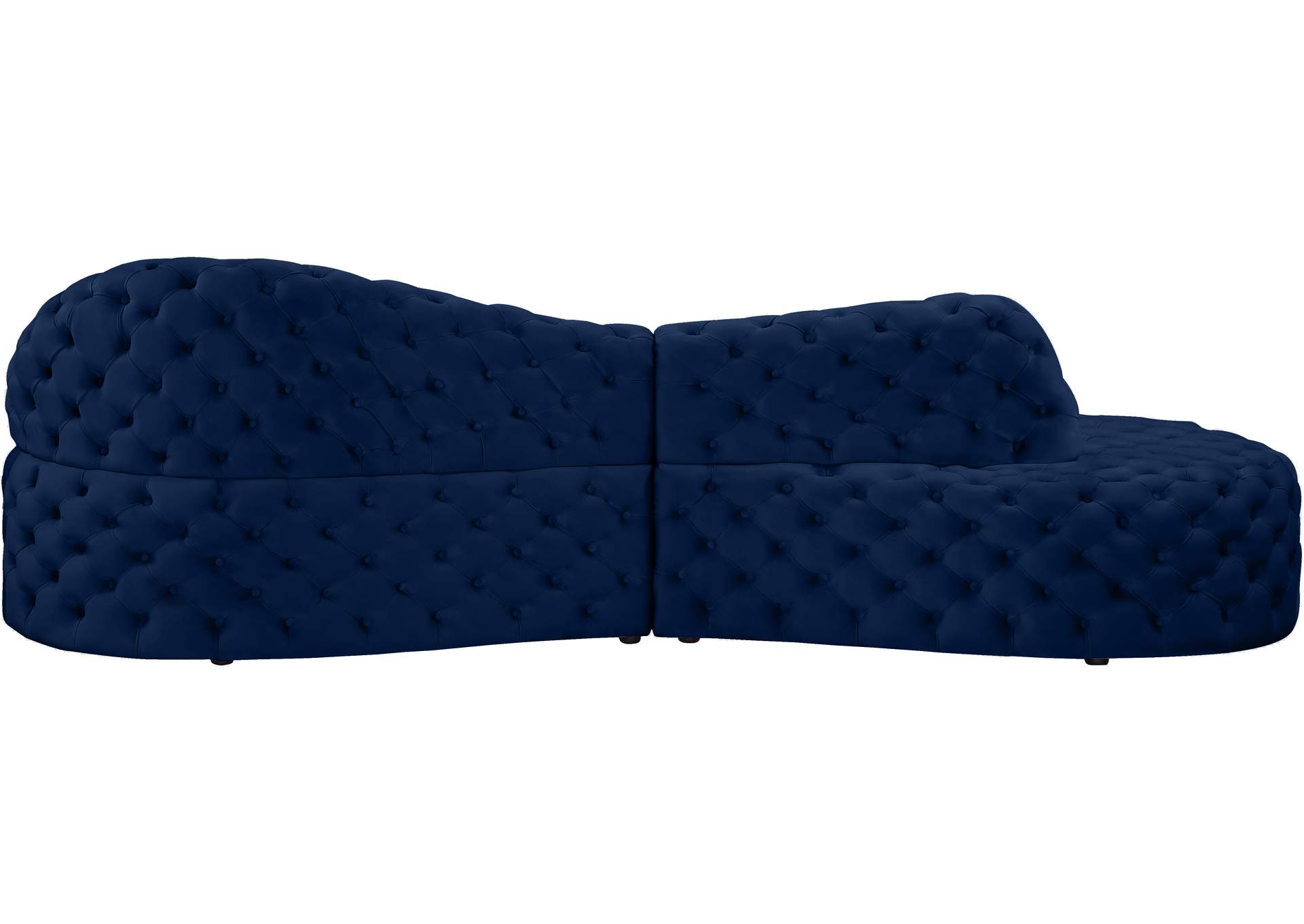 Royal Navy Velvet 2 Piece Sectional,Meridian Furniture