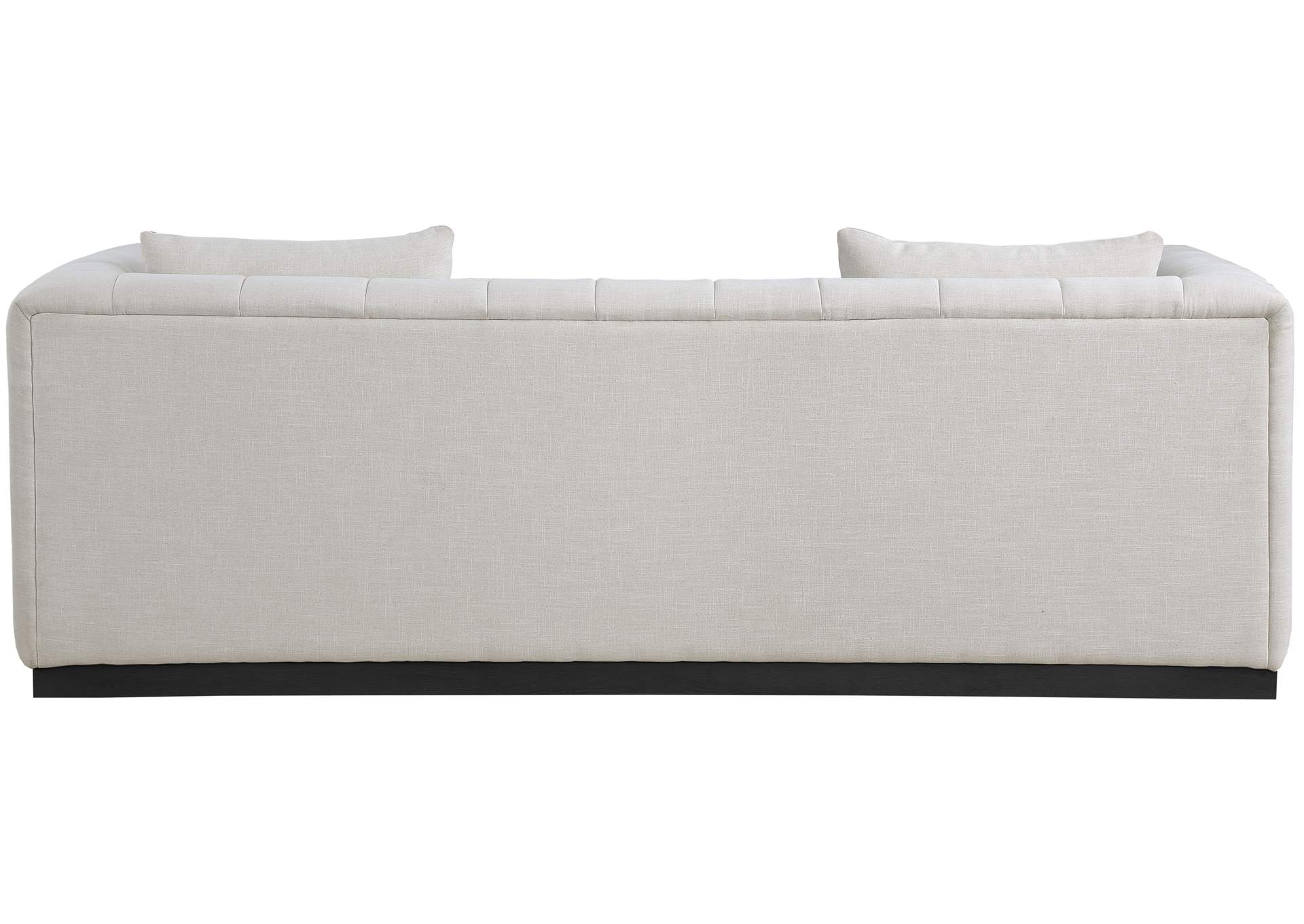 Lucia Beige Linen Textured Fabric Sofa,Meridian Furniture