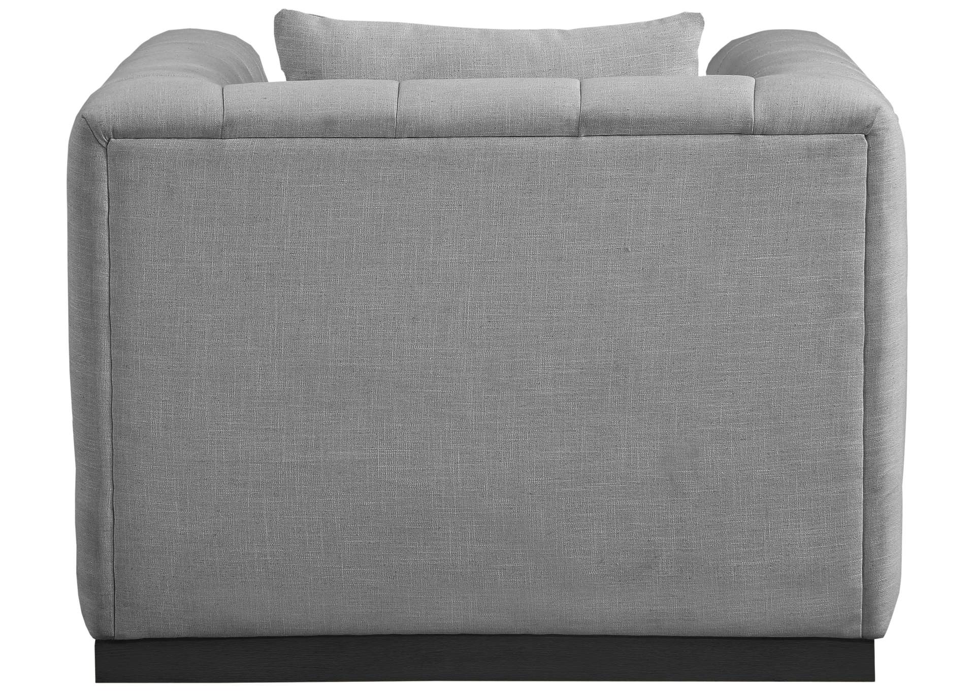 Lucia Grey Linen Textured Fabric Chair,Meridian Furniture