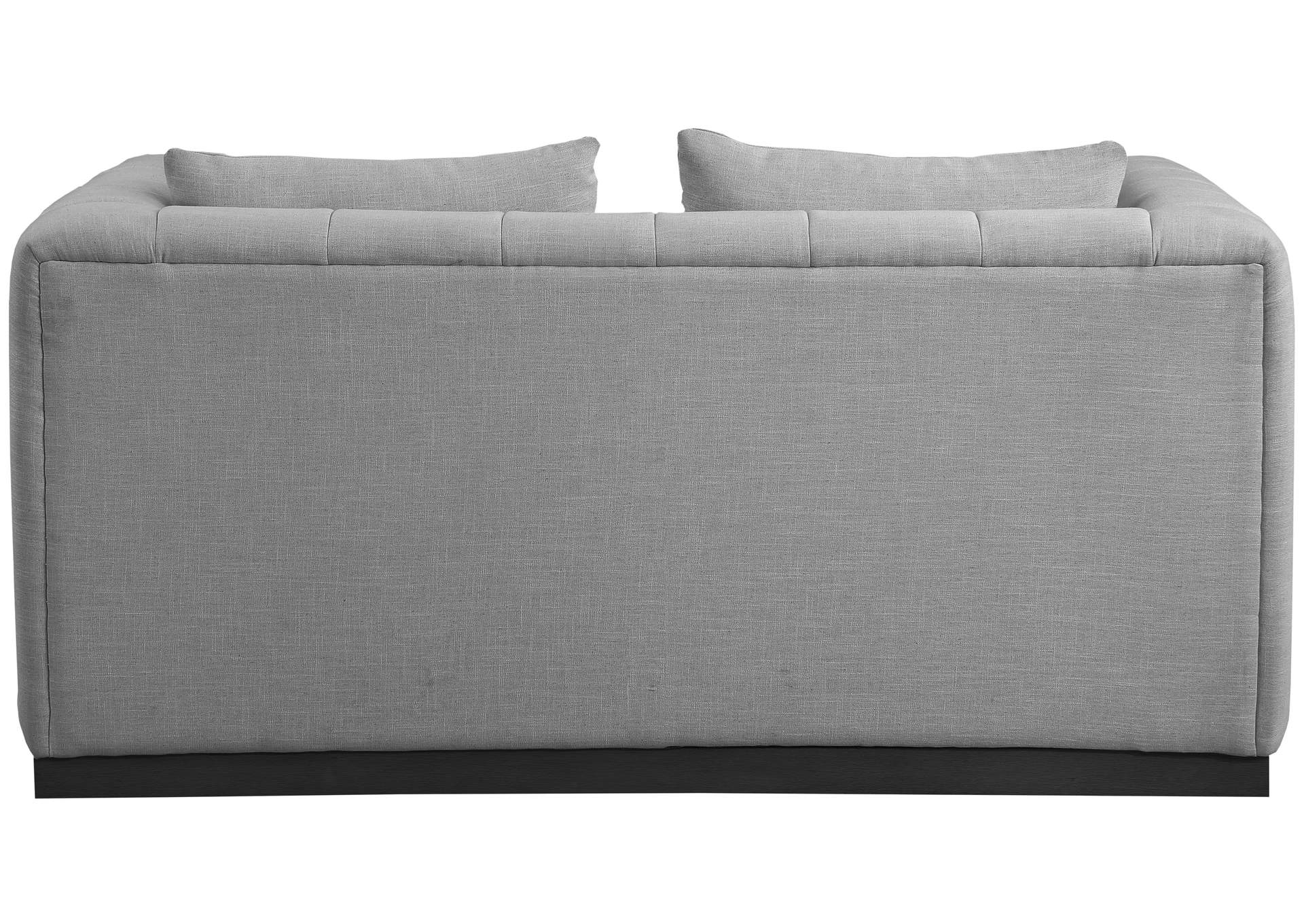 Lucia Grey Linen Textured Fabric Loveseat,Meridian Furniture