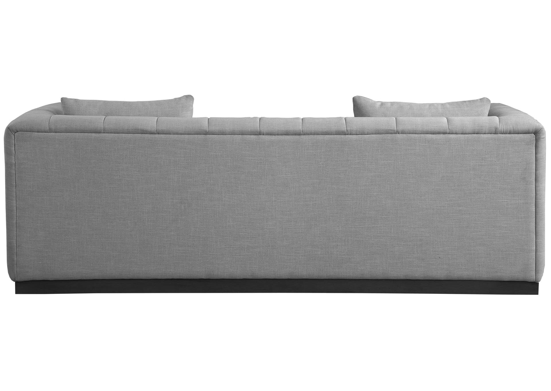 Lucia Grey Linen Textured Fabric Sofa,Meridian Furniture