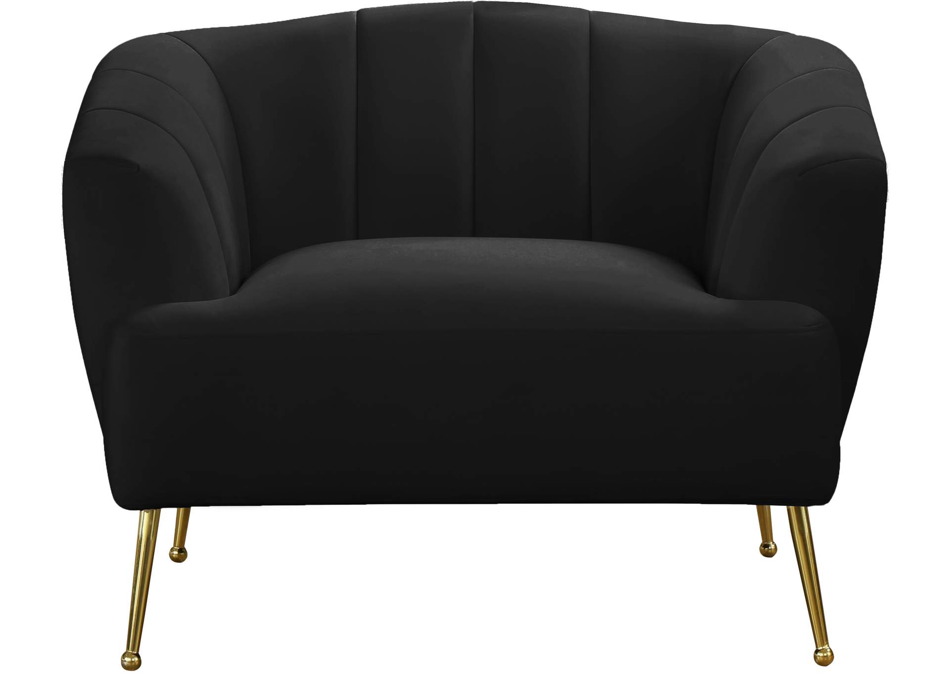 Tori Black Velvet Chair,Meridian Furniture