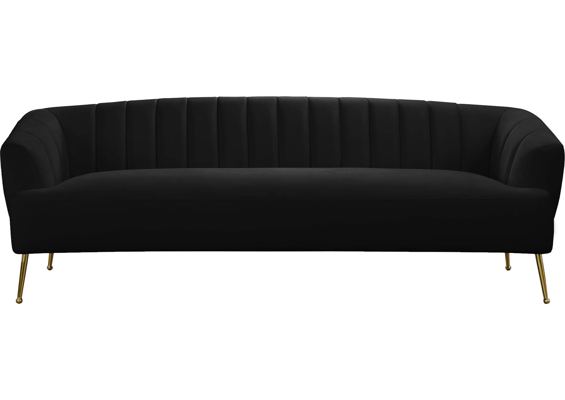 Tori Black Velvet Sofa,Meridian Furniture