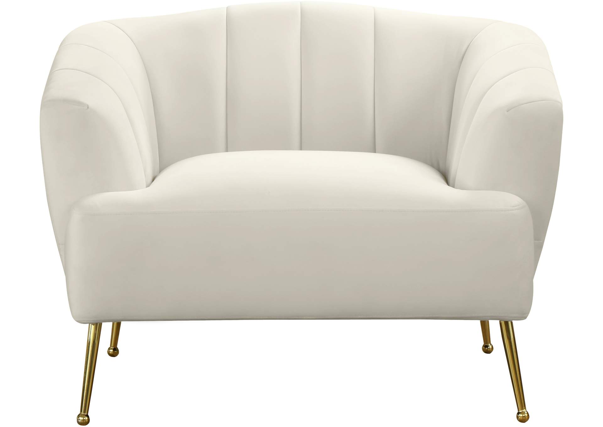 Tori Cream Velvet Chair,Meridian Furniture