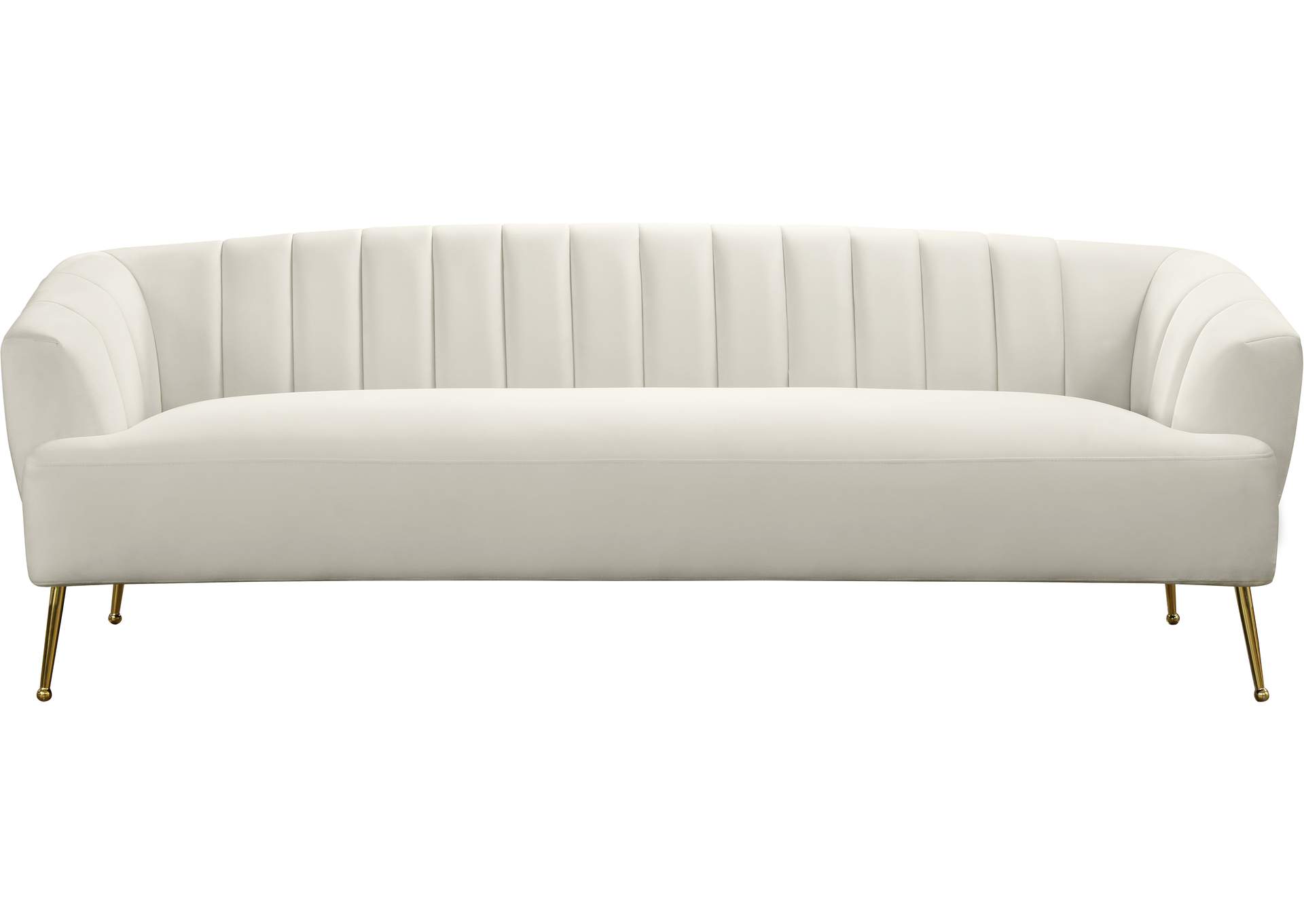 Tori Cream Velvet Sofa,Meridian Furniture