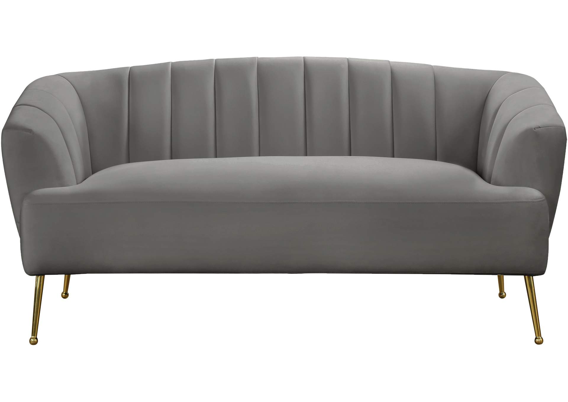 Tori Grey Velvet Loveseat,Meridian Furniture